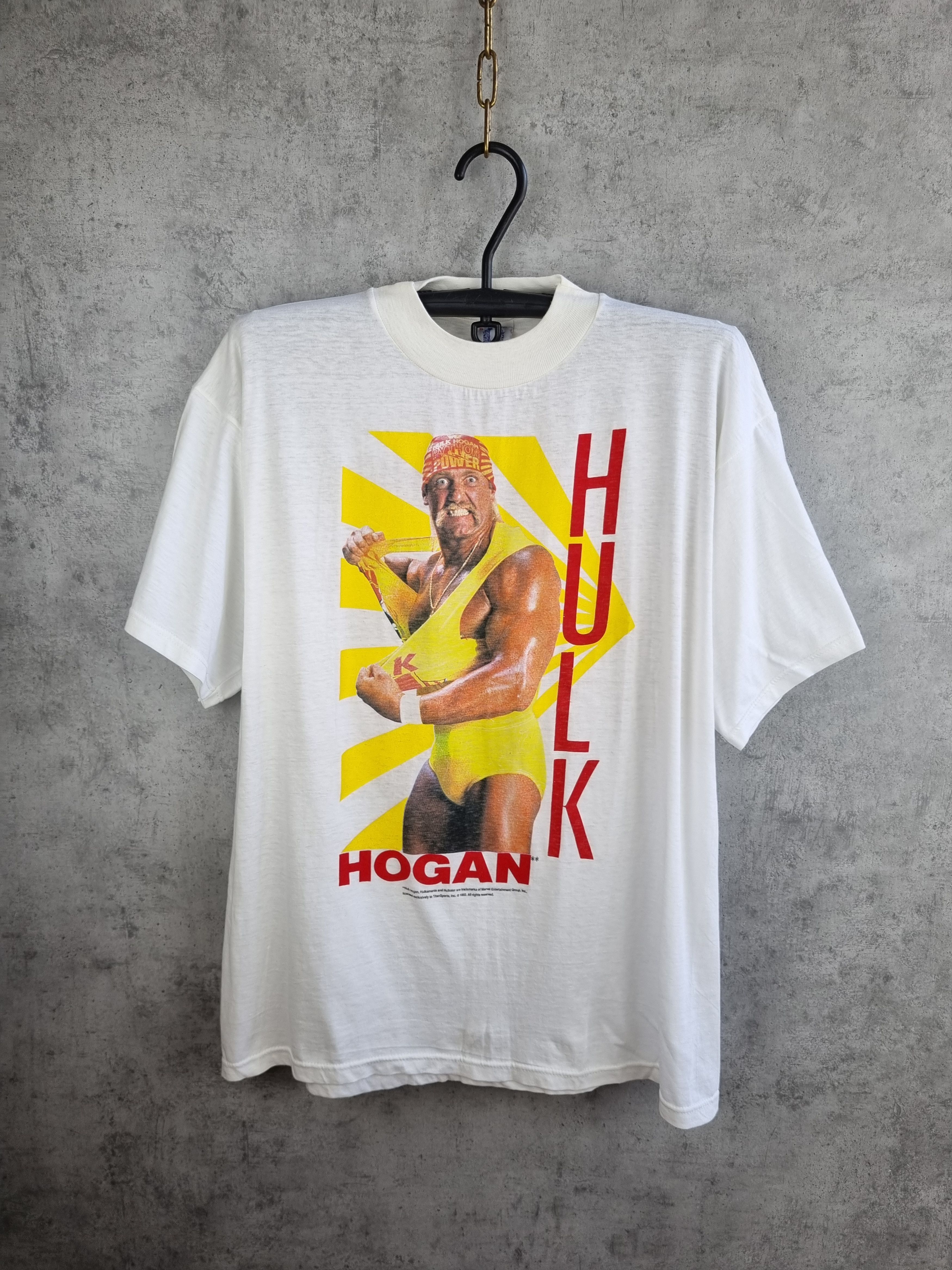 Vintage × WWE × WWF 1992 Hulk Hogan Portrait Print European Rampage Tour Size US L / EU 52-54 / 3 - 1 Thumbnail