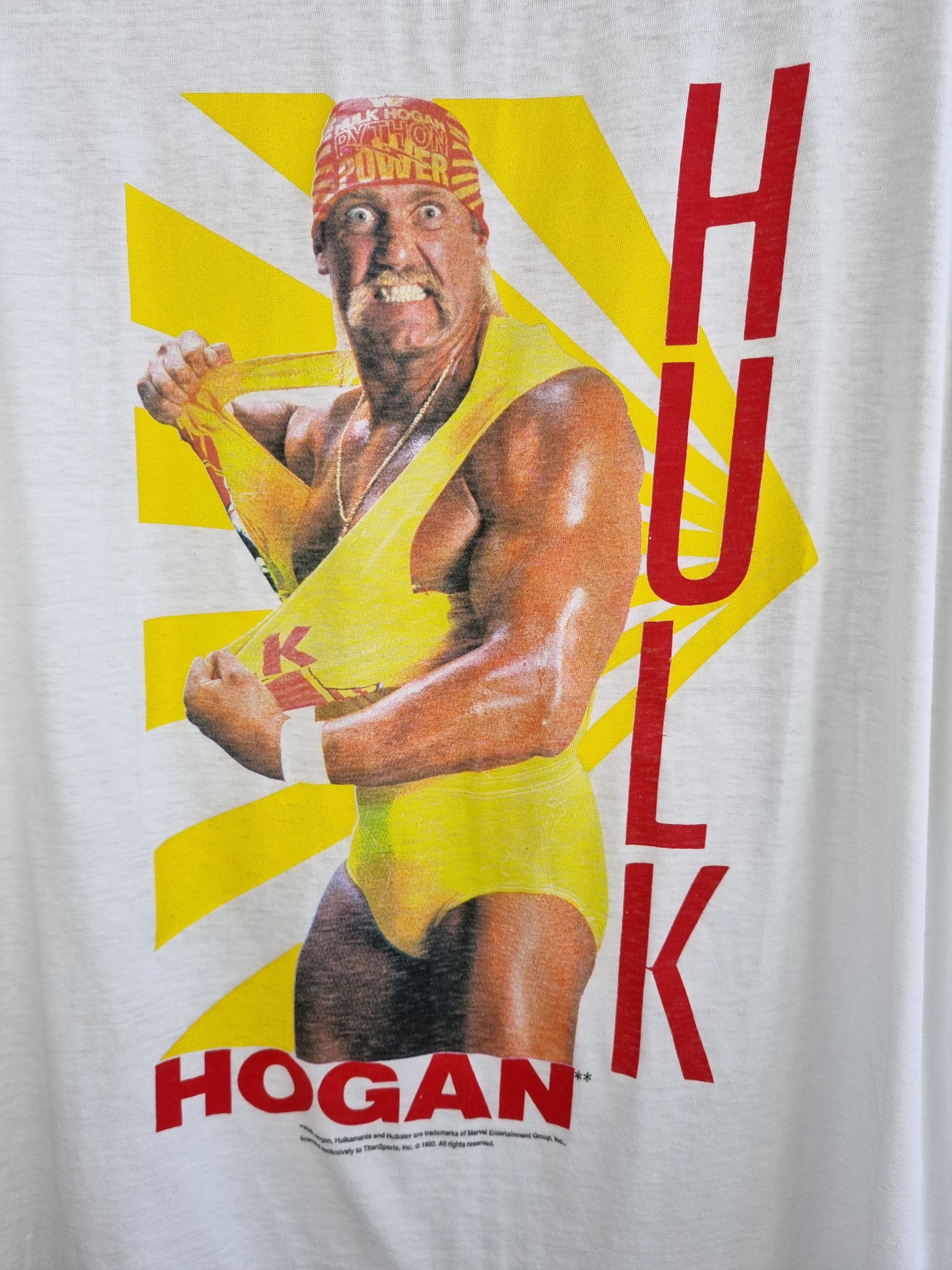 Vintage × WWE × WWF 1992 Hulk Hogan Portrait Print European Rampage Tour Size US L / EU 52-54 / 3 - 3 Thumbnail