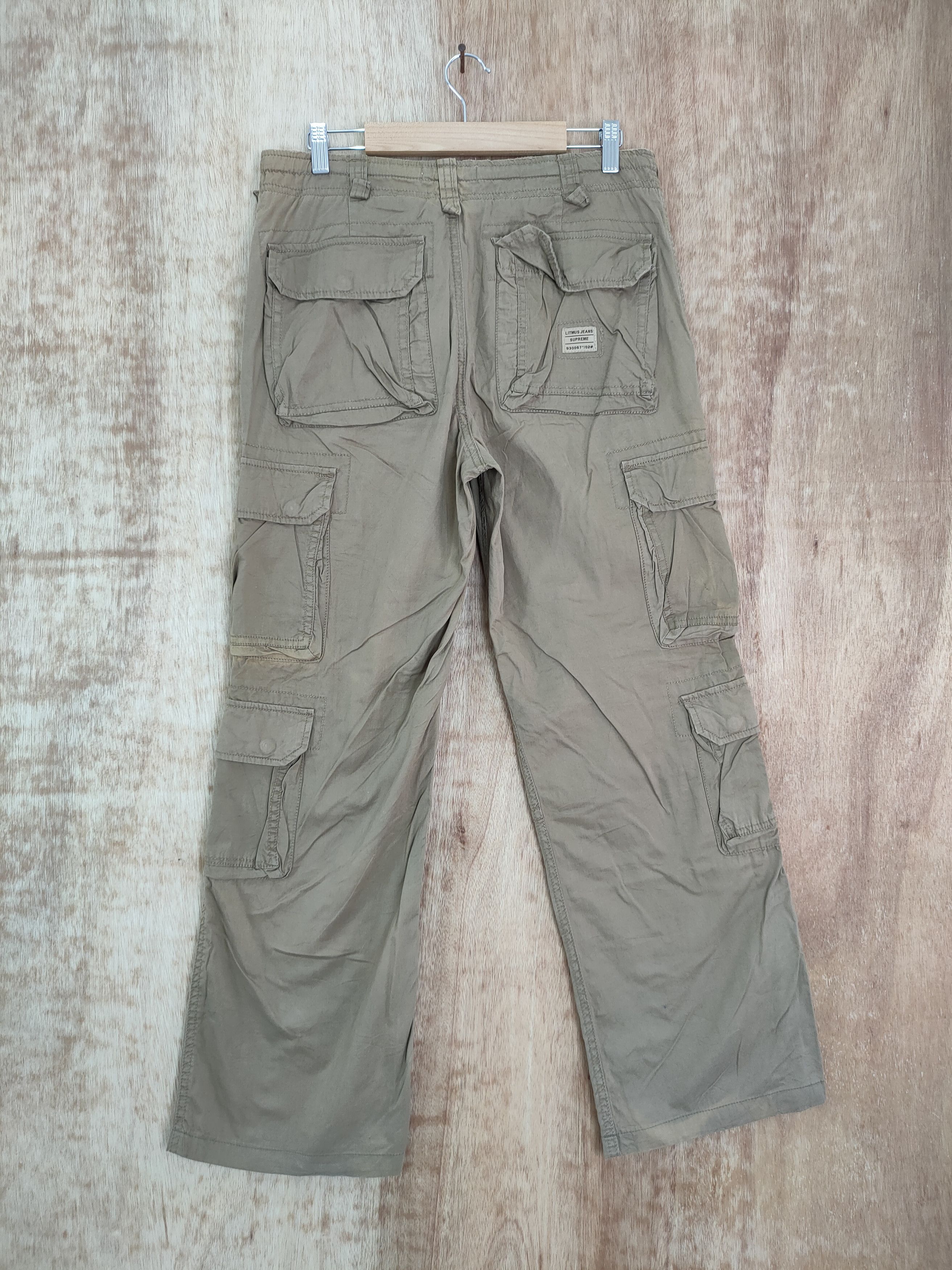 Japanese Brand DL Litmus jeans brown multipocket tactical cargo pants #232 Size US 30 / EU 46 - 6 Thumbnail