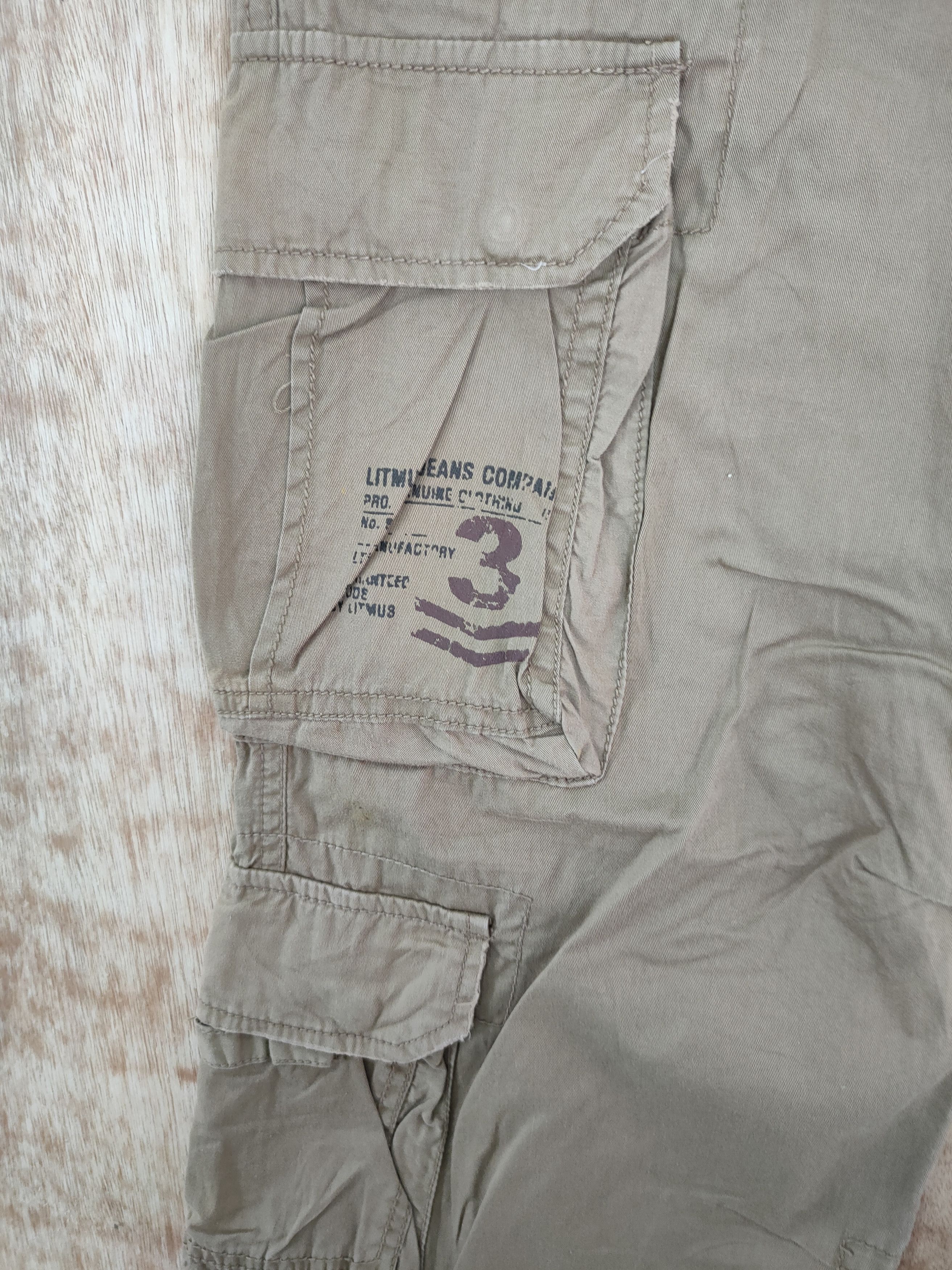 Japanese Brand DL Litmus jeans brown multipocket tactical cargo pants #232 Size US 30 / EU 46 - 5 Thumbnail