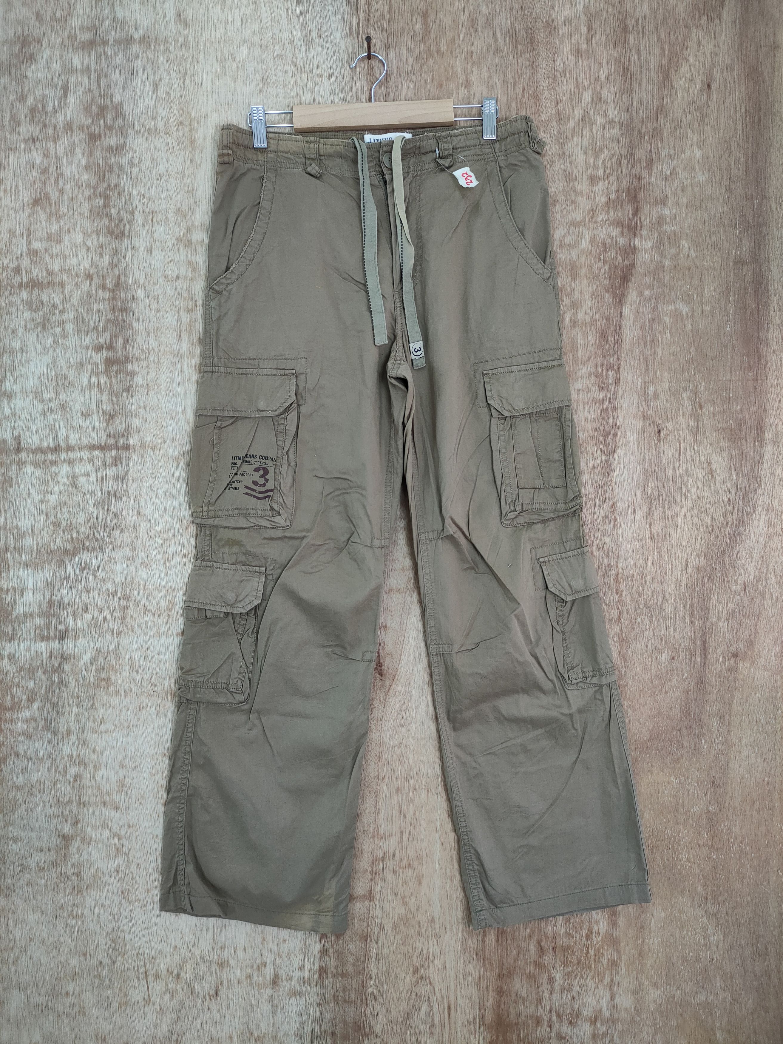 Japanese Brand DL Litmus jeans brown multipocket tactical cargo pants #232 Size US 30 / EU 46 - 1 Thumbnail