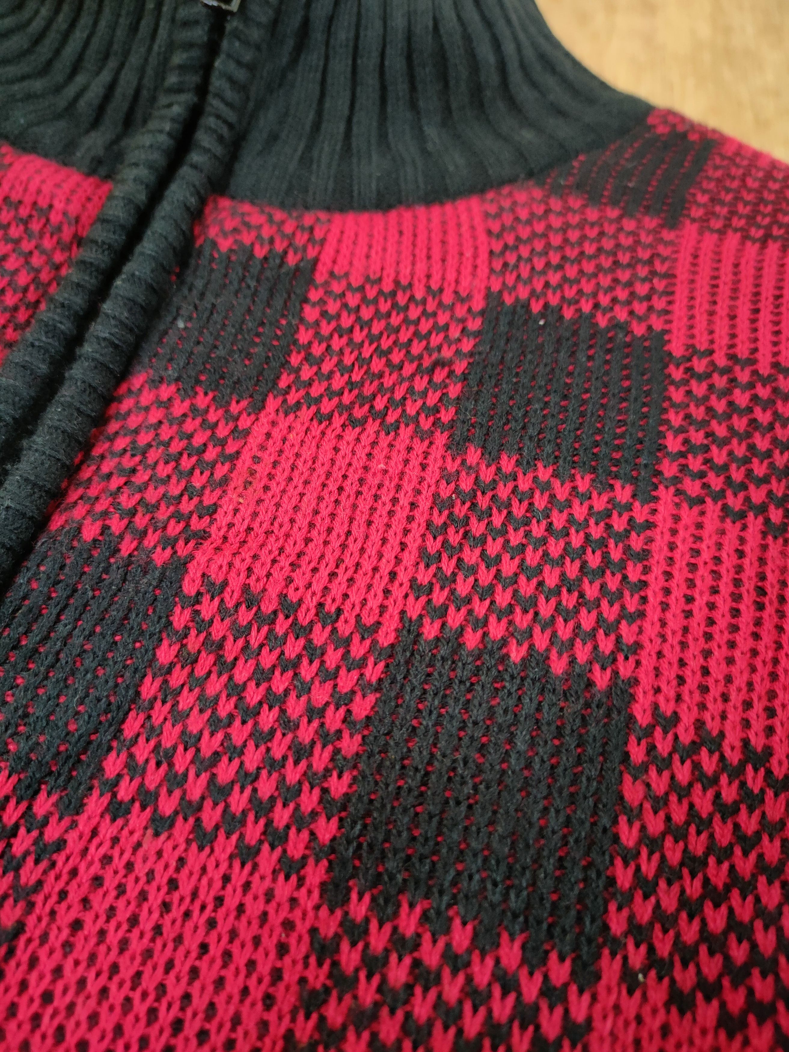 Japanese Brand DL Generate checkered sweater knitwear jacket japan #46-476 Size US L / EU 52-54 / 3 - 4 Thumbnail