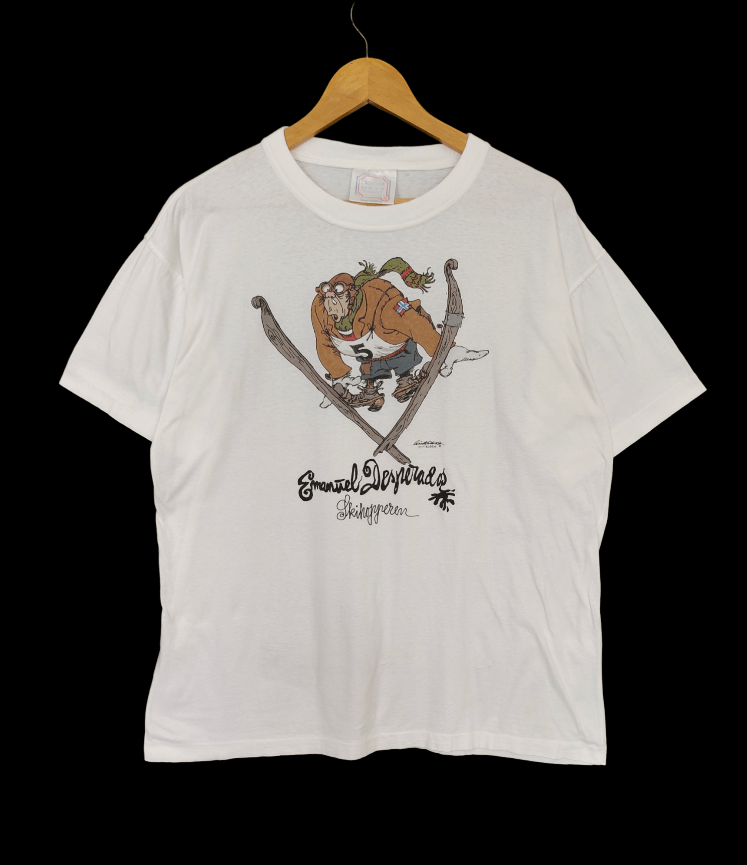 Band Tees Vintage 90s Emanuel Desperados Band T-Shirt Stiftelwen Art Size US XL / EU 56 / 4 - 1 Thumbnail
