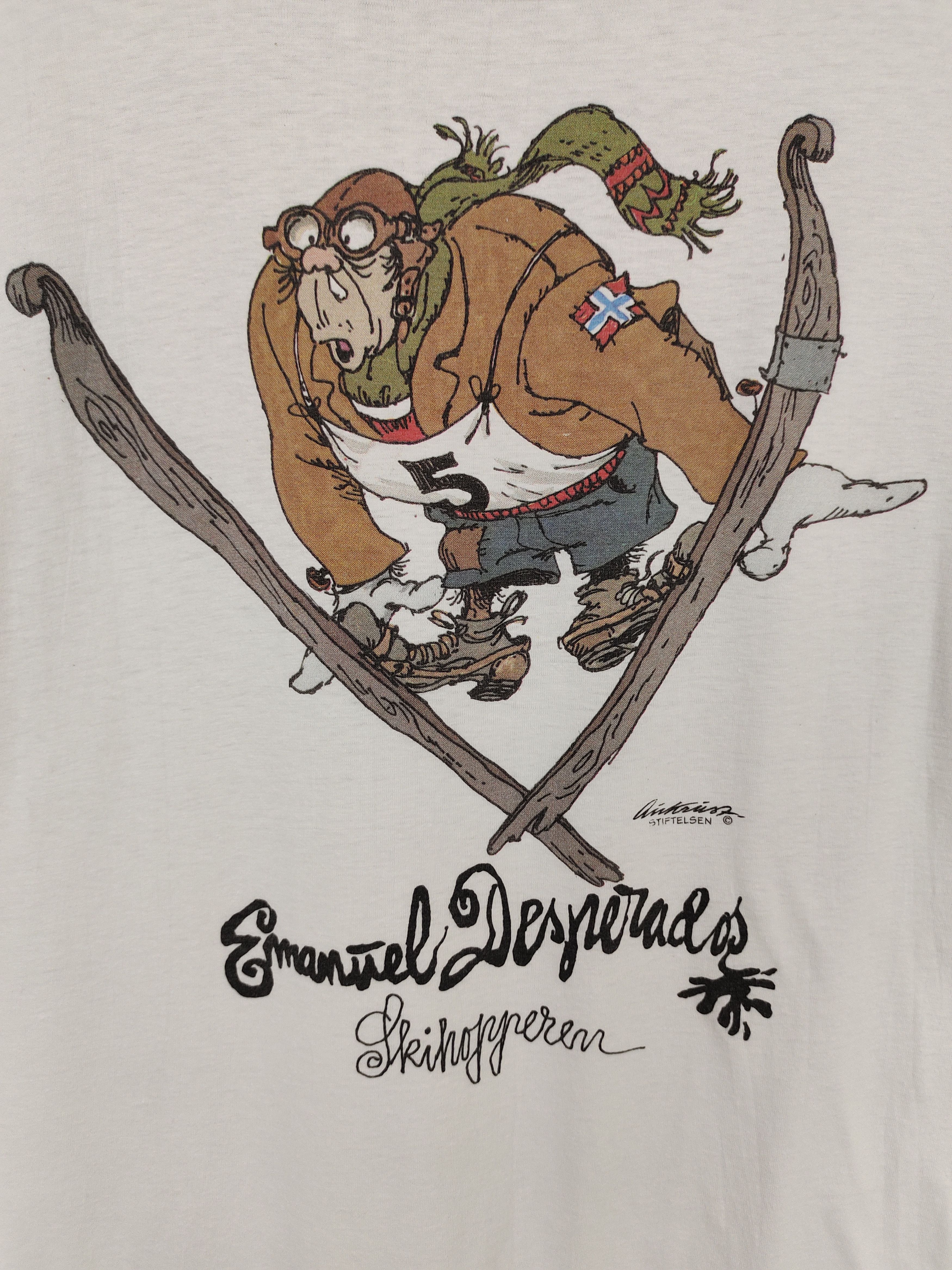 Band Tees Vintage 90s Emanuel Desperados Band T-Shirt Stiftelwen Art Size US XL / EU 56 / 4 - 4 Thumbnail