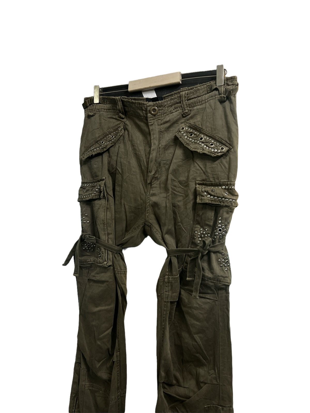 Japanese Brand SICK🔥STUDDED BOUNDAGE PARACHUTE PUNK STYLE Size US 34 / EU 50 - 3 Thumbnail