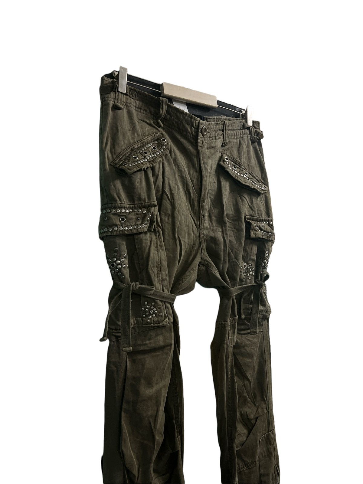 Japanese Brand SICK🔥STUDDED BOUNDAGE PARACHUTE PUNK STYLE Size US 34 / EU 50 - 4 Thumbnail