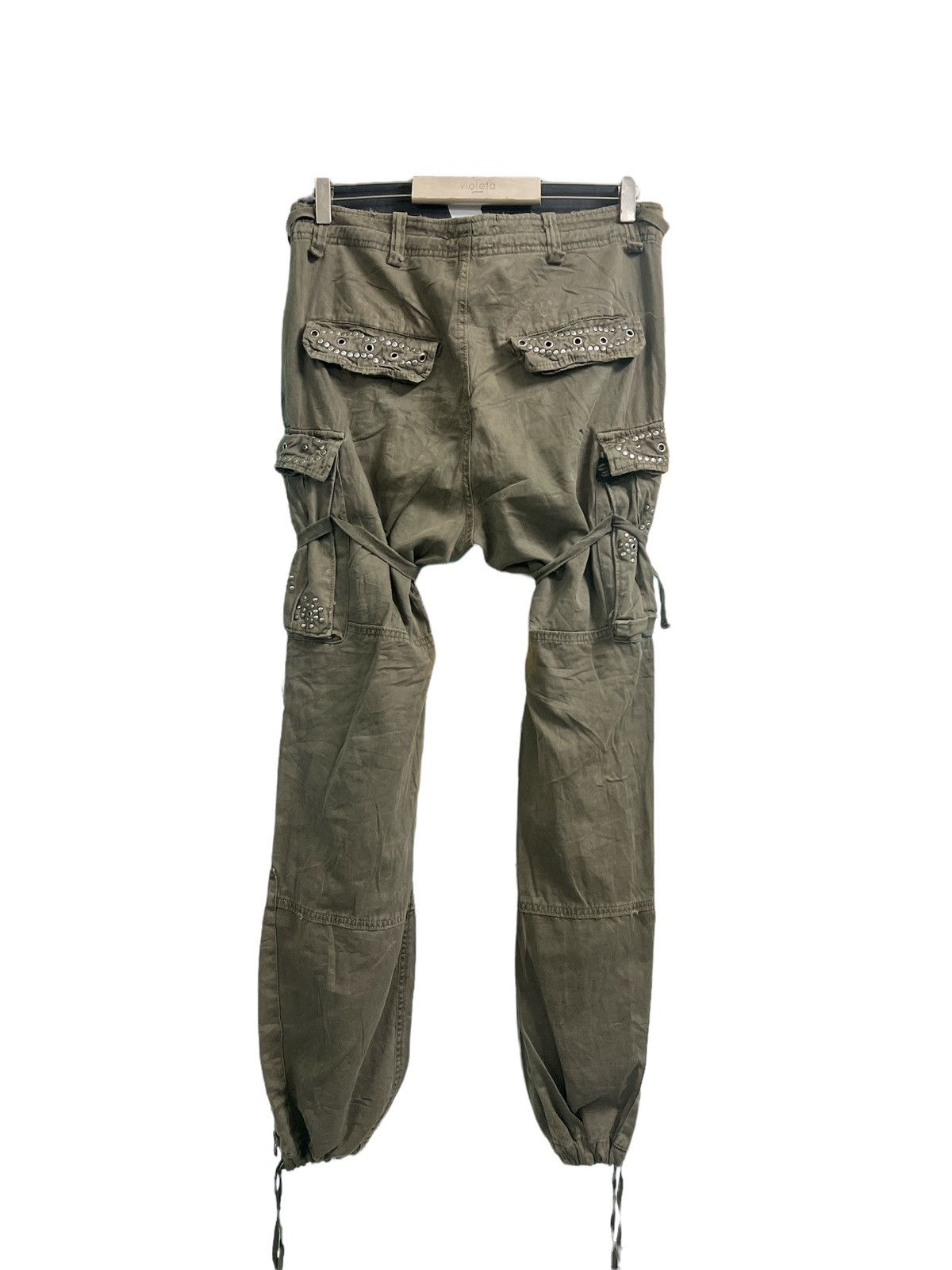 Japanese Brand SICK🔥STUDDED BOUNDAGE PARACHUTE PUNK STYLE Size US 34 / EU 50 - 6 Thumbnail