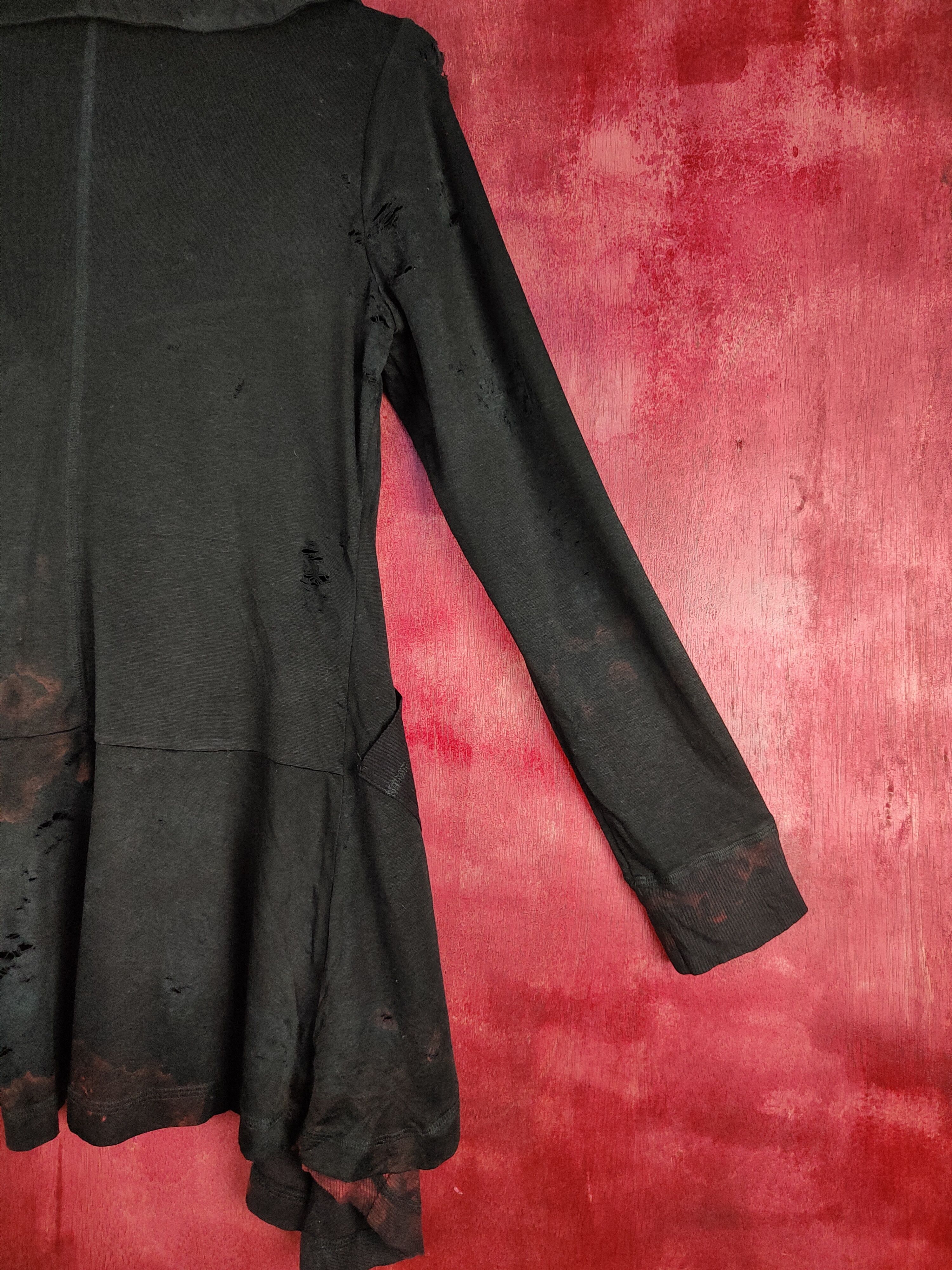 Japanese Brand DL Eterno Bellezza Cardigan ripped distressed punk #S344 Size S / US 4 / IT 40 - 12 Thumbnail
