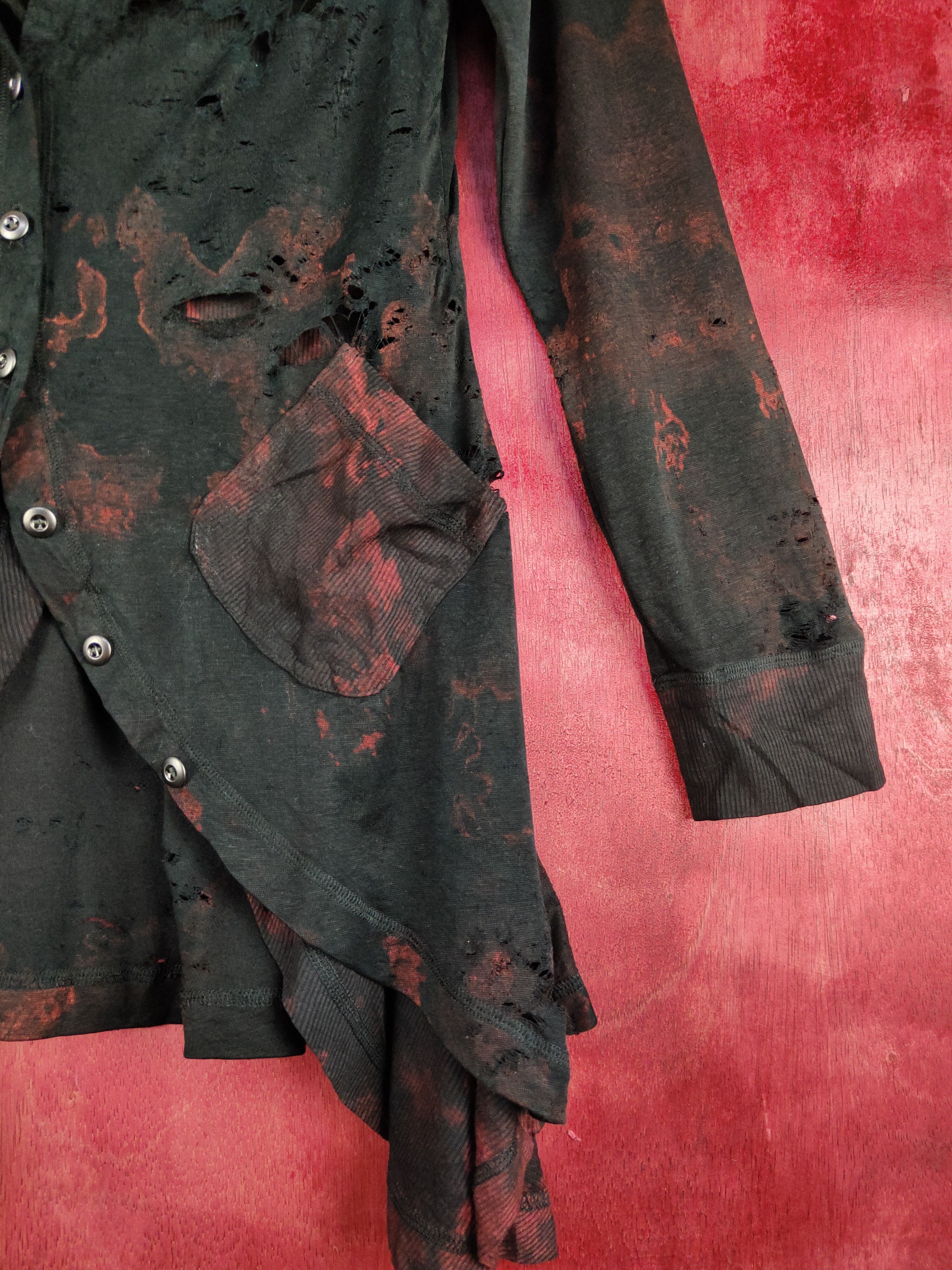 Japanese Brand DL Eterno Bellezza Cardigan ripped distressed punk #S344 Size S / US 4 / IT 40 - 8 Thumbnail