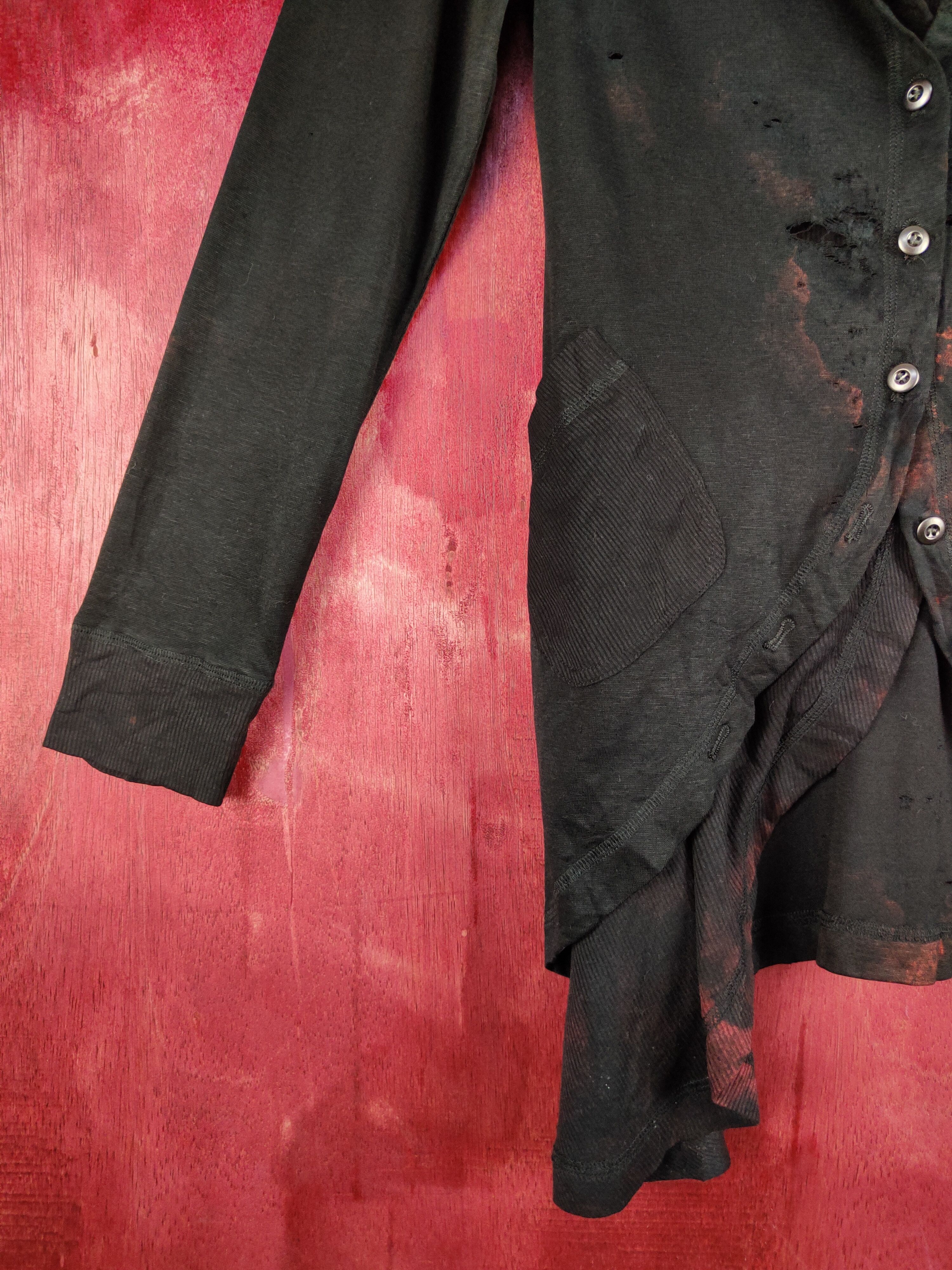 Japanese Brand DL Eterno Bellezza Cardigan ripped distressed punk #S344 Size S / US 4 / IT 40 - 5 Thumbnail