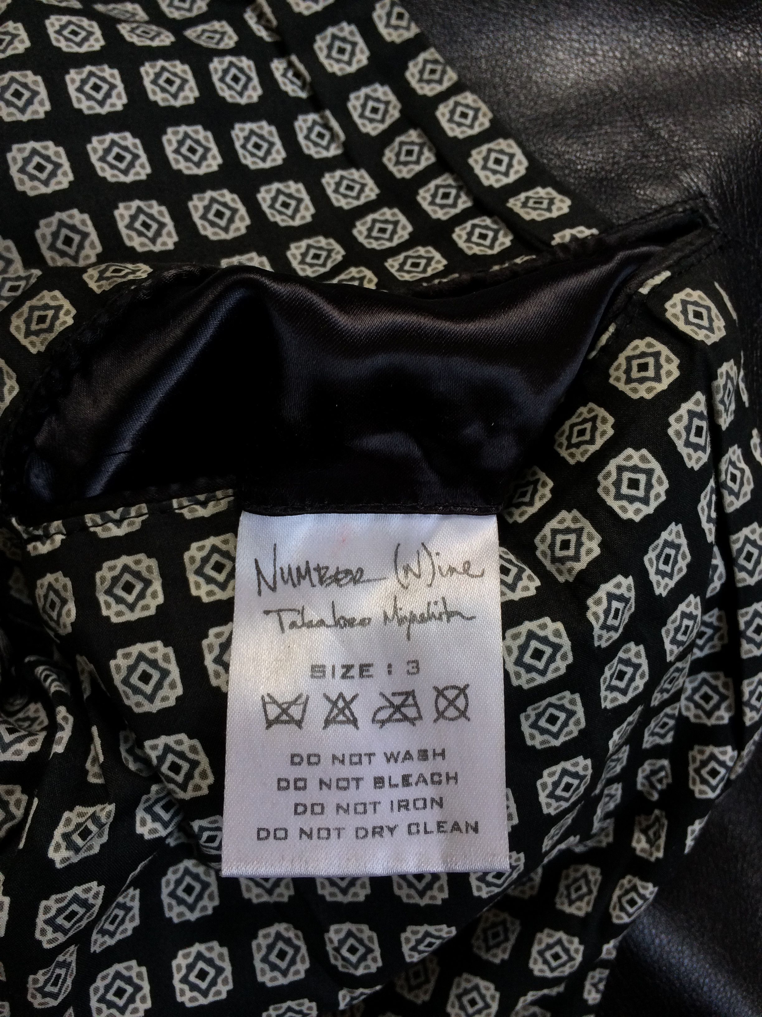 Number (N)ine SS04 Crossbones 2-way Leather Jacket Size US L / EU 52-54 / 3 - 10 Thumbnail