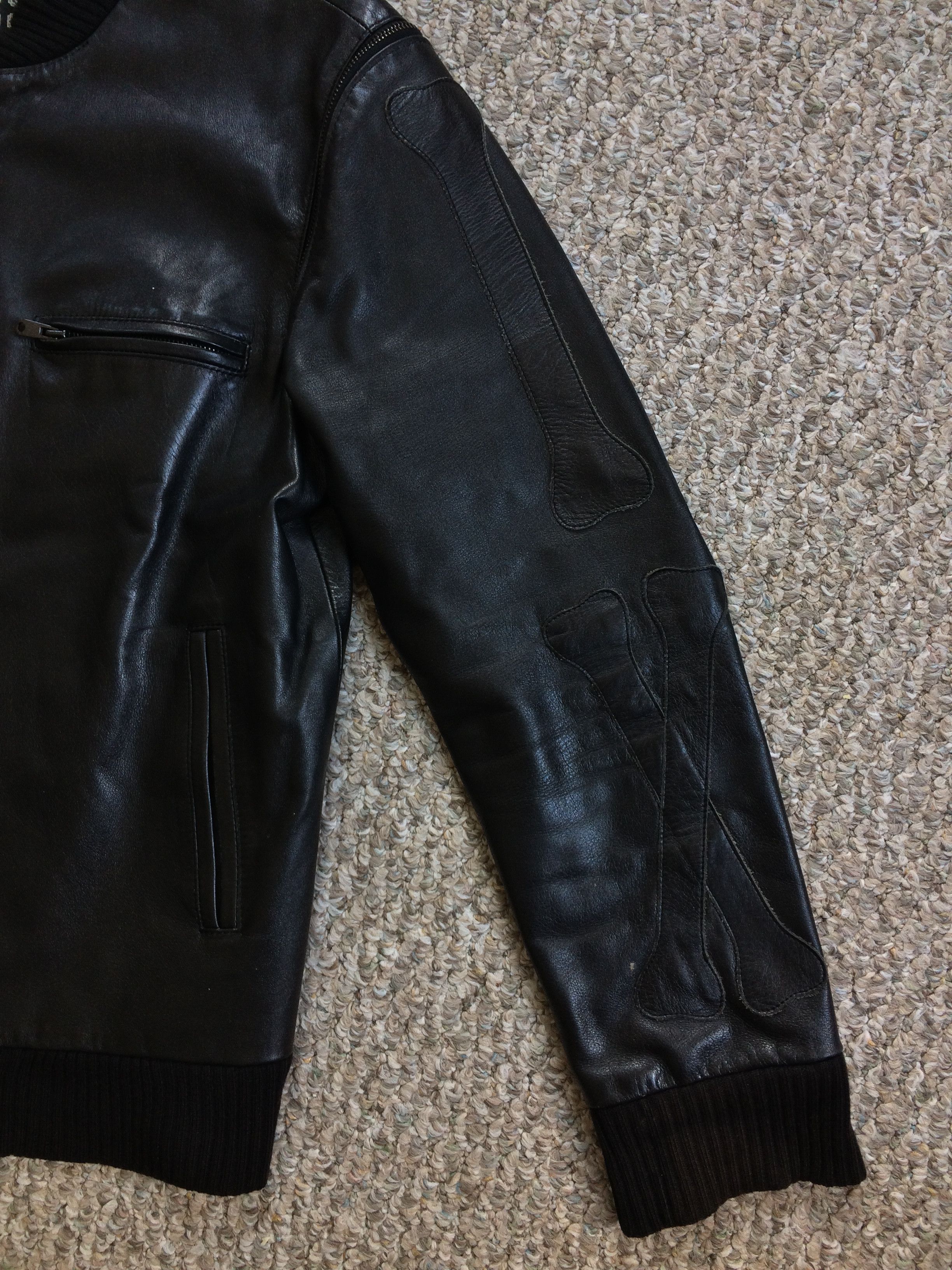 Number (N)ine SS04 Crossbones 2-way Leather Jacket Size US L / EU 52-54 / 3 - 5 Thumbnail