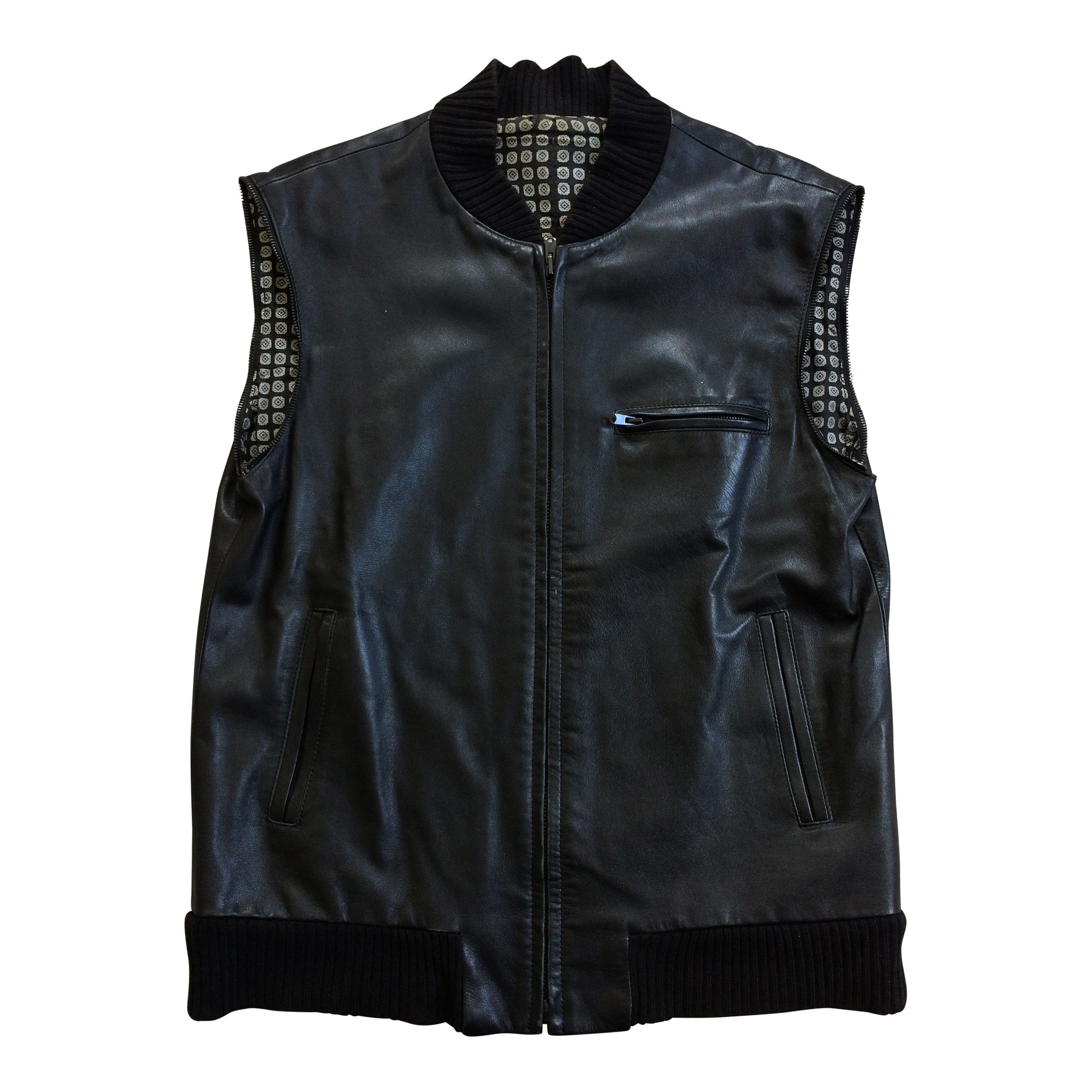 Number (N)ine SS04 Crossbones 2-way Leather Jacket Size US L / EU 52-54 / 3 - 2 Thumbnail