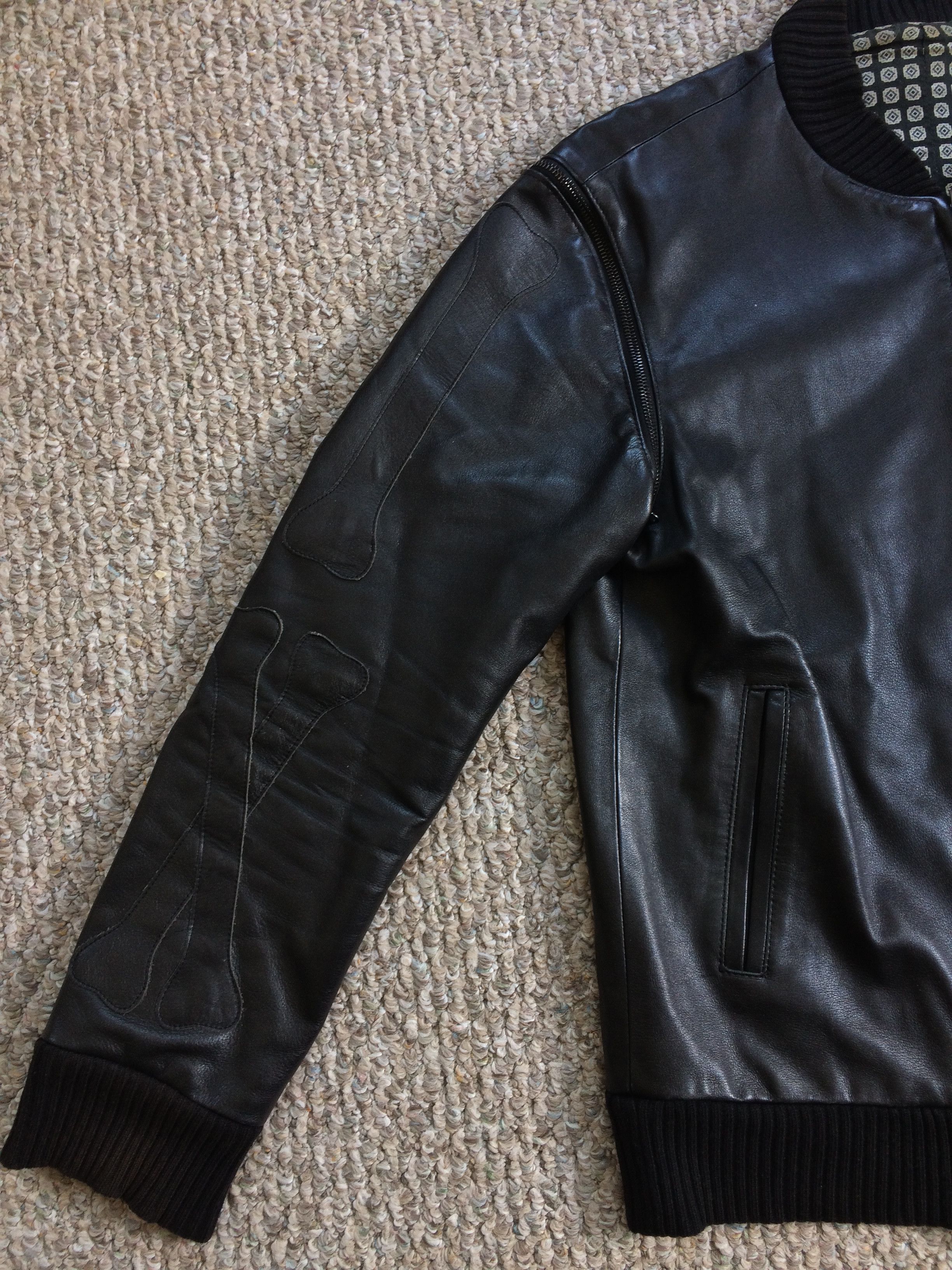 Number (N)ine SS04 Crossbones 2-way Leather Jacket Size US L / EU 52-54 / 3 - 4 Thumbnail