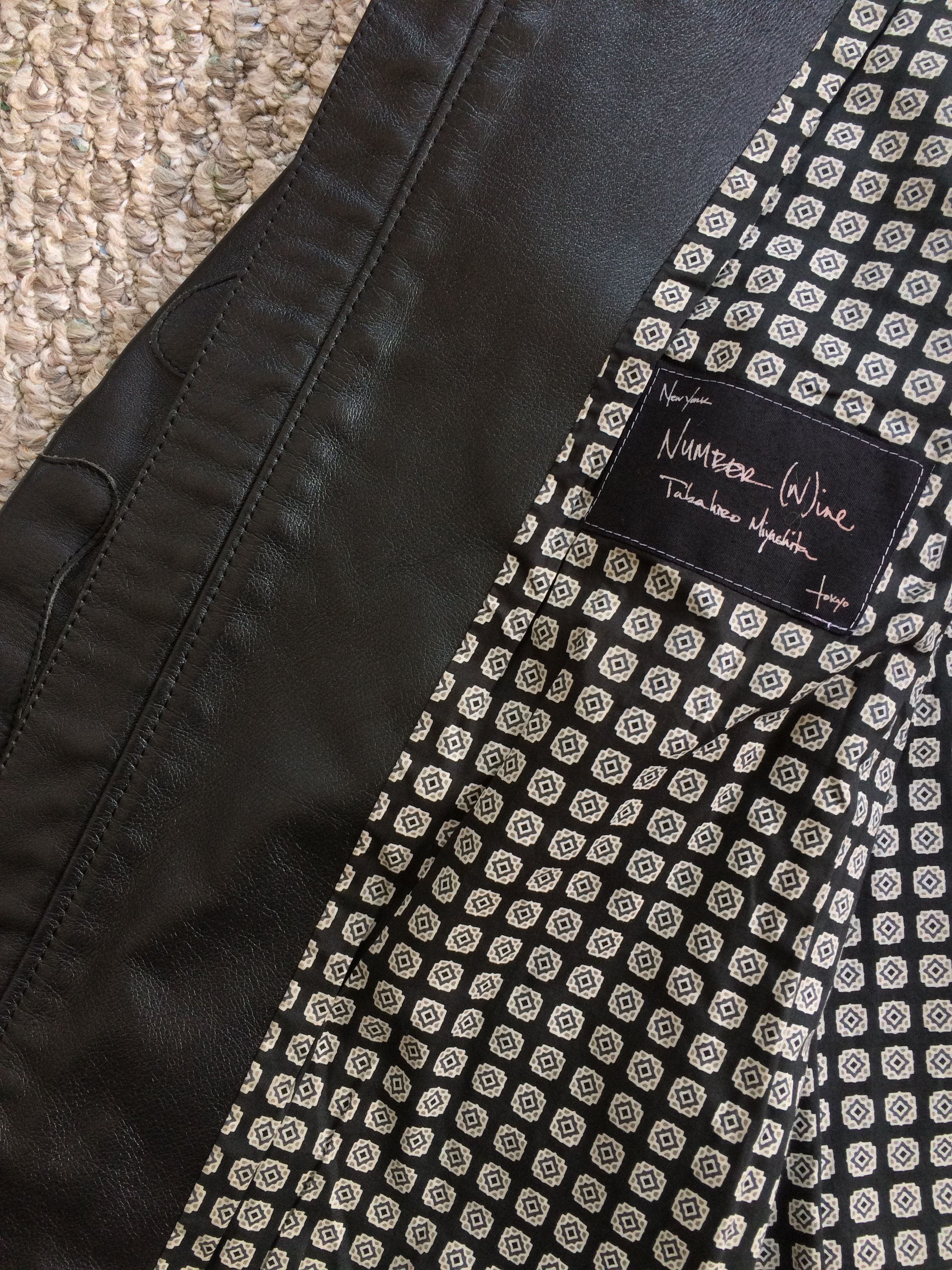 Number (N)ine SS04 Crossbones 2-way Leather Jacket Size US L / EU 52-54 / 3 - 7 Thumbnail