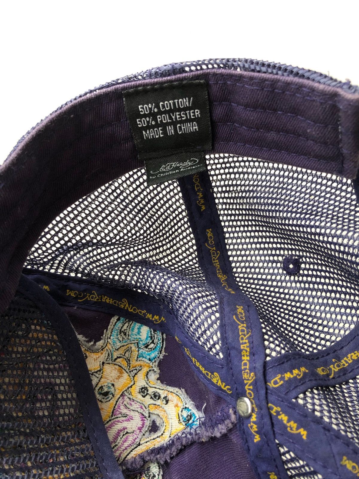 Christian Audigier HEAT🔥Ed Hardy Audigier 💀 Crown Mesh Snapback Cap Size ONE SIZE - 6 Thumbnail