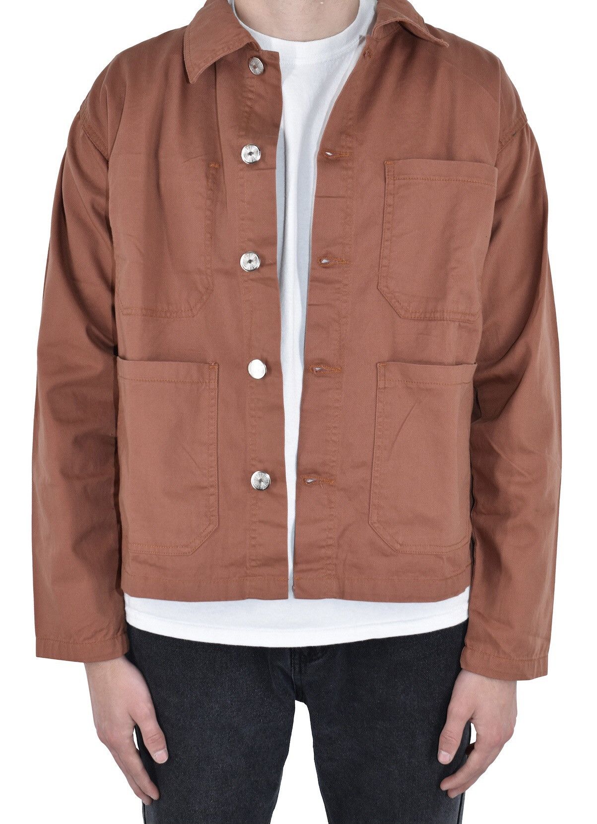 Vintage Denim Chore Jacket Rust Size US S / EU 44-46 / 1 - 1 Thumbnail