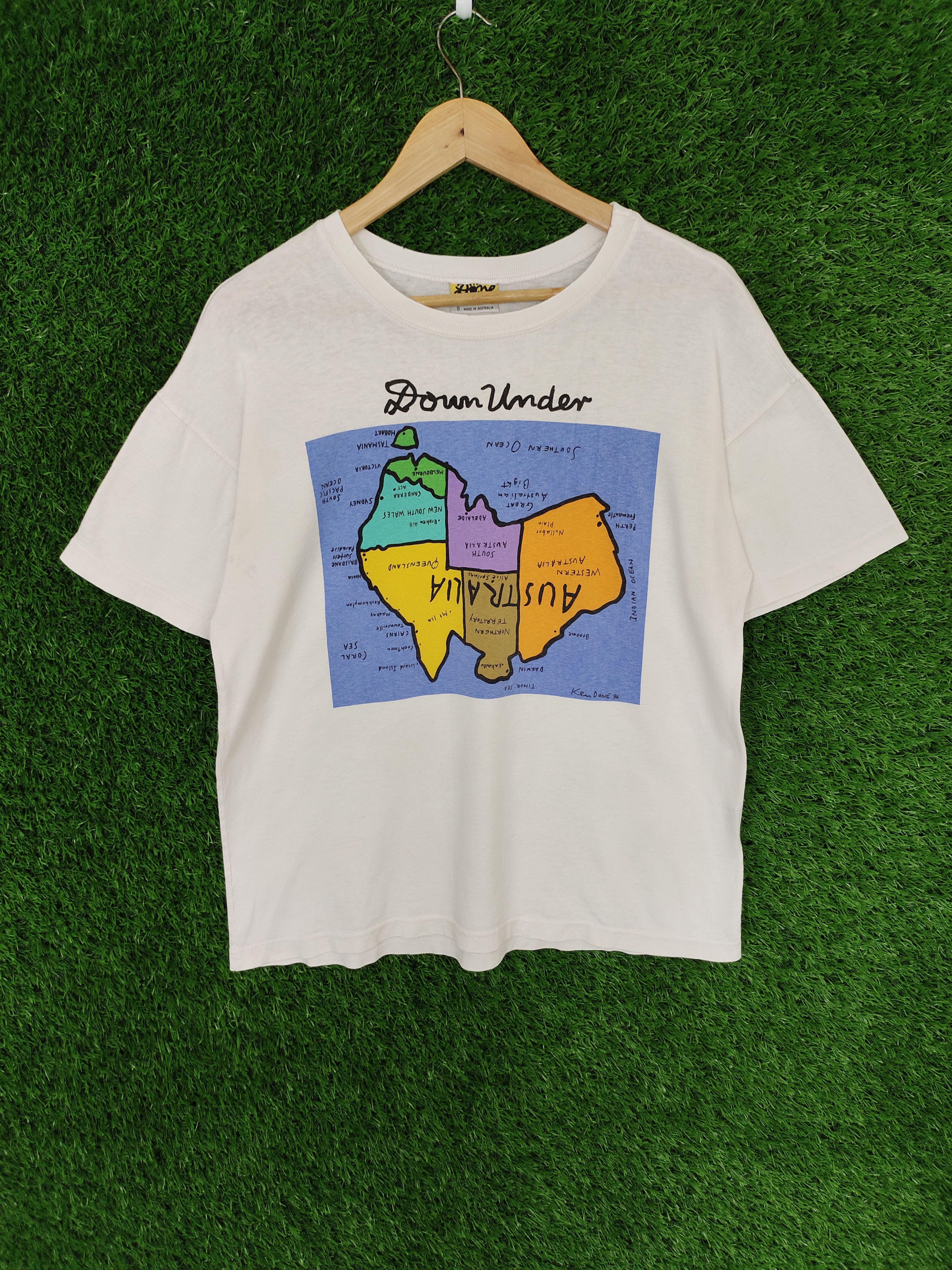 Vintage Vintage 1994 Ken Done " Australia Map" Art & Design T-Shirt Size US S / EU 44-46 / 1 - 3 Thumbnail