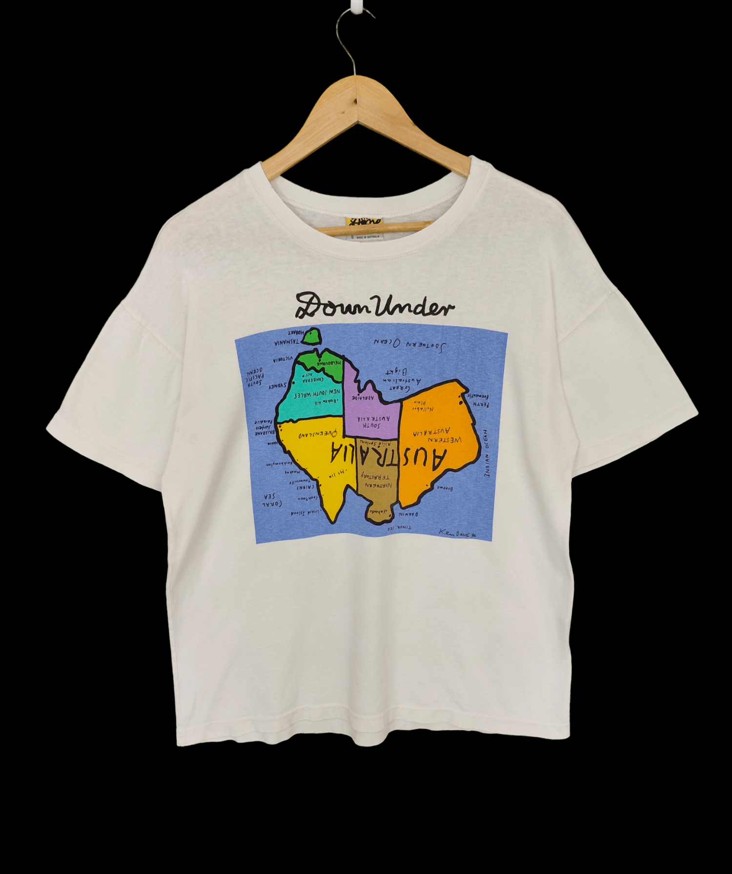 Vintage Vintage 1994 Ken Done " Australia Map" Art & Design T-Shirt Size US S / EU 44-46 / 1 - 1 Thumbnail