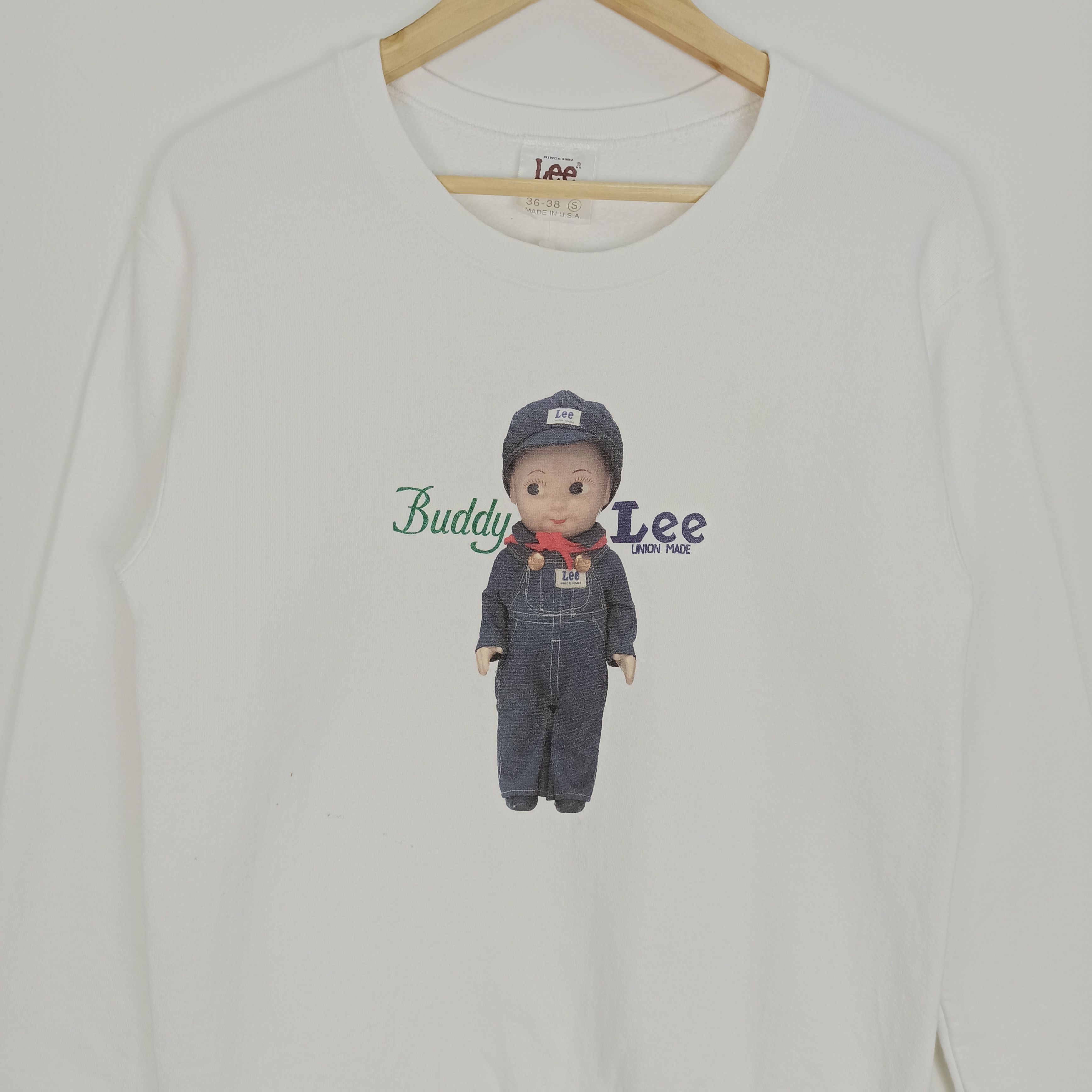 Lee 🔥Rare🔥 Buddy Lee Union Made 3D Print Graphic Sweatshirt Size US S / EU 44-46 / 1 - 2 Thumbnail