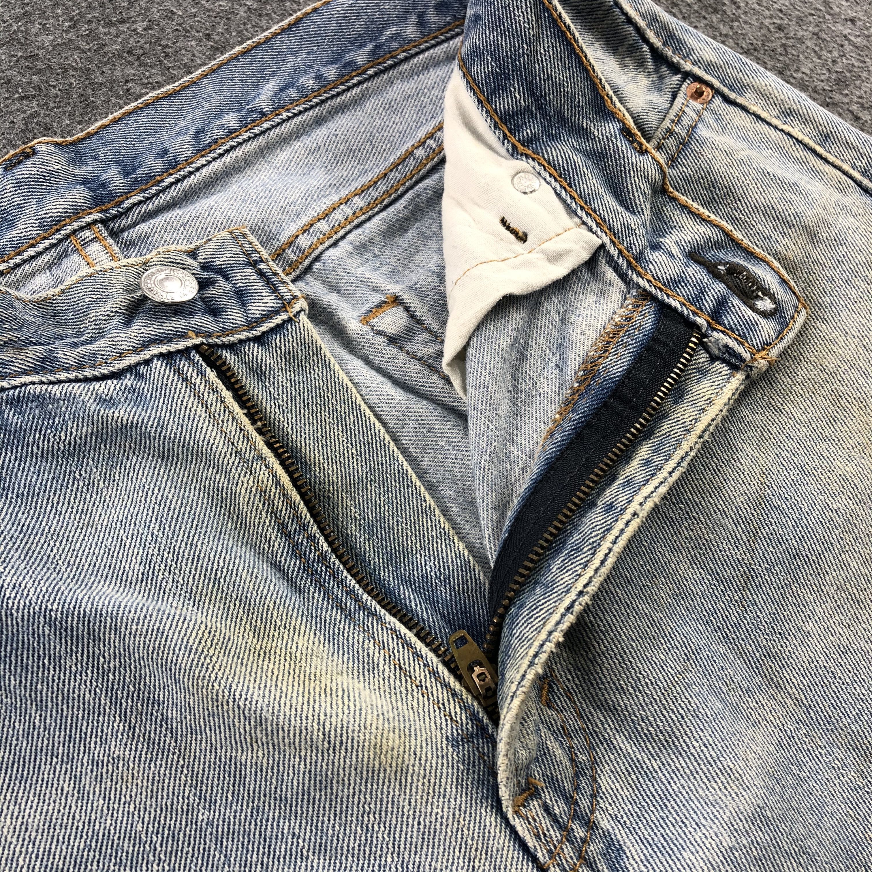 Levi's Levis 505 Vintage Jeans Light Wash Distressed Denim-J957 Size US 34 / EU 50 - 8 Thumbnail