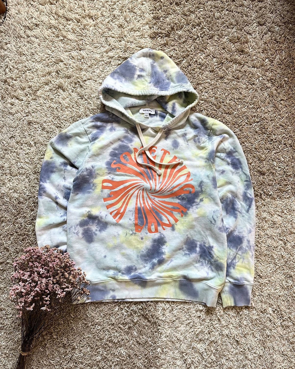 True Religion Raglan Tie Dye Pullover Hoodie Size XxxL.nNew Fashionable stylish on sale