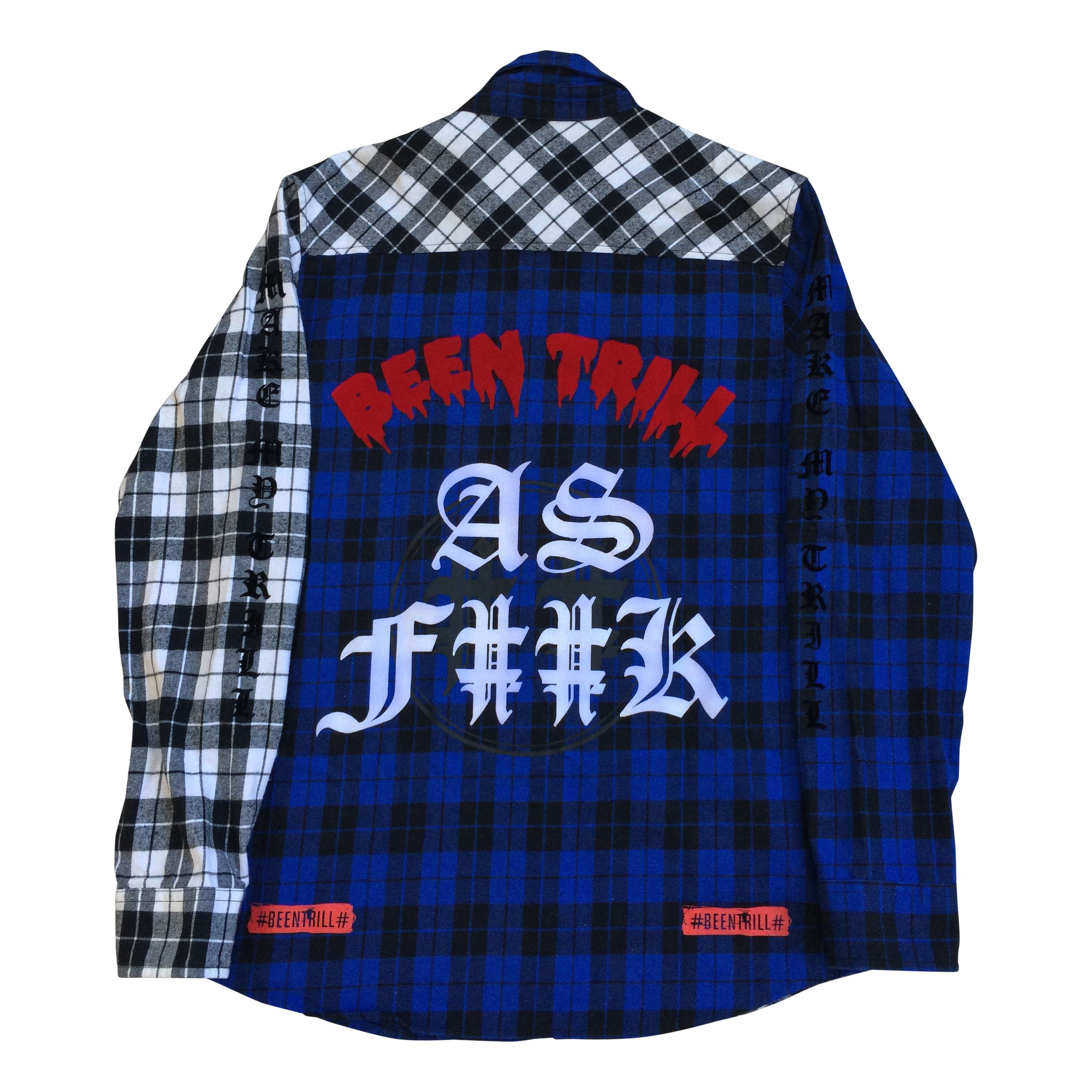 image of Og Been Trill Reconstructed Logo Flannel, Men's (Size Medium)