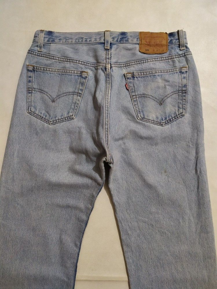 Levi's × Vintage Vintage Levis 501 Stone Wash Denim Classic Cut jeans pants Size US 32 / EU 48 - 8 Thumbnail