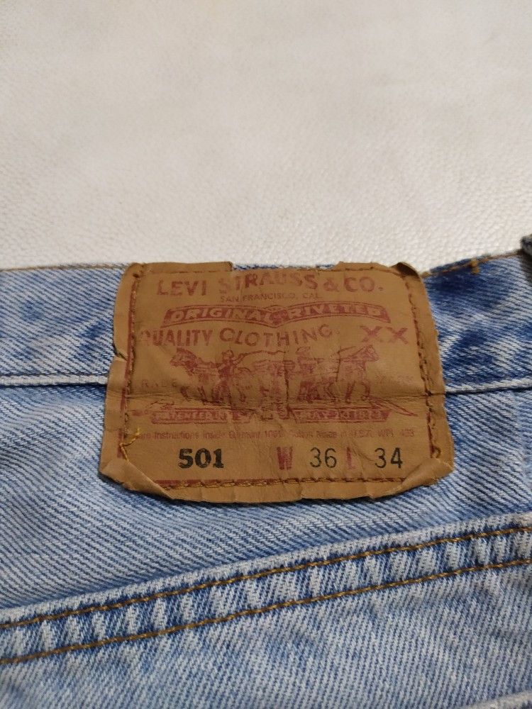 Levi's × Vintage Vintage Levis 501 Stone Wash Denim Classic Cut jeans pants Size US 32 / EU 48 - 13 Thumbnail