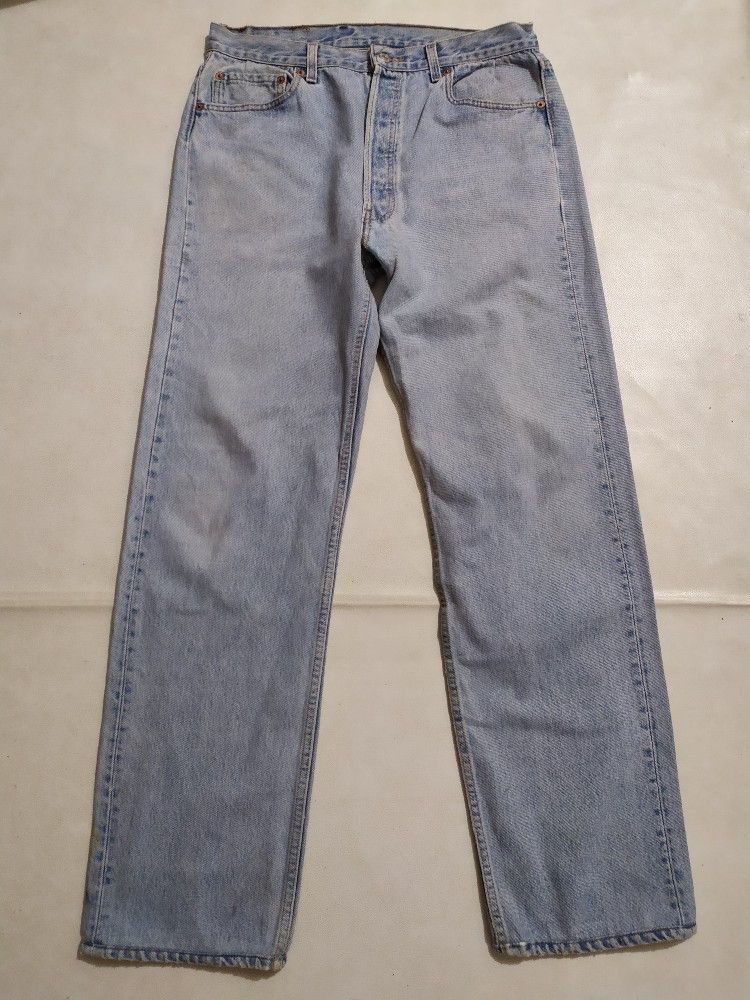 Levi's × Vintage Vintage Levis 501 Stone Wash Denim Classic Cut jeans pants Size US 32 / EU 48 - 1 Thumbnail