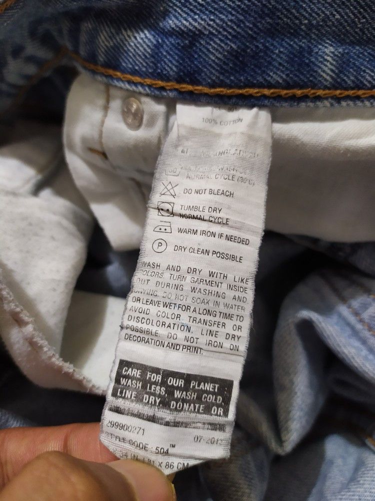 Levi's × Vintage Vintage Levis 504 Stone washed Classic cut denim jeans Size US 32 / EU 48 - 13 Thumbnail
