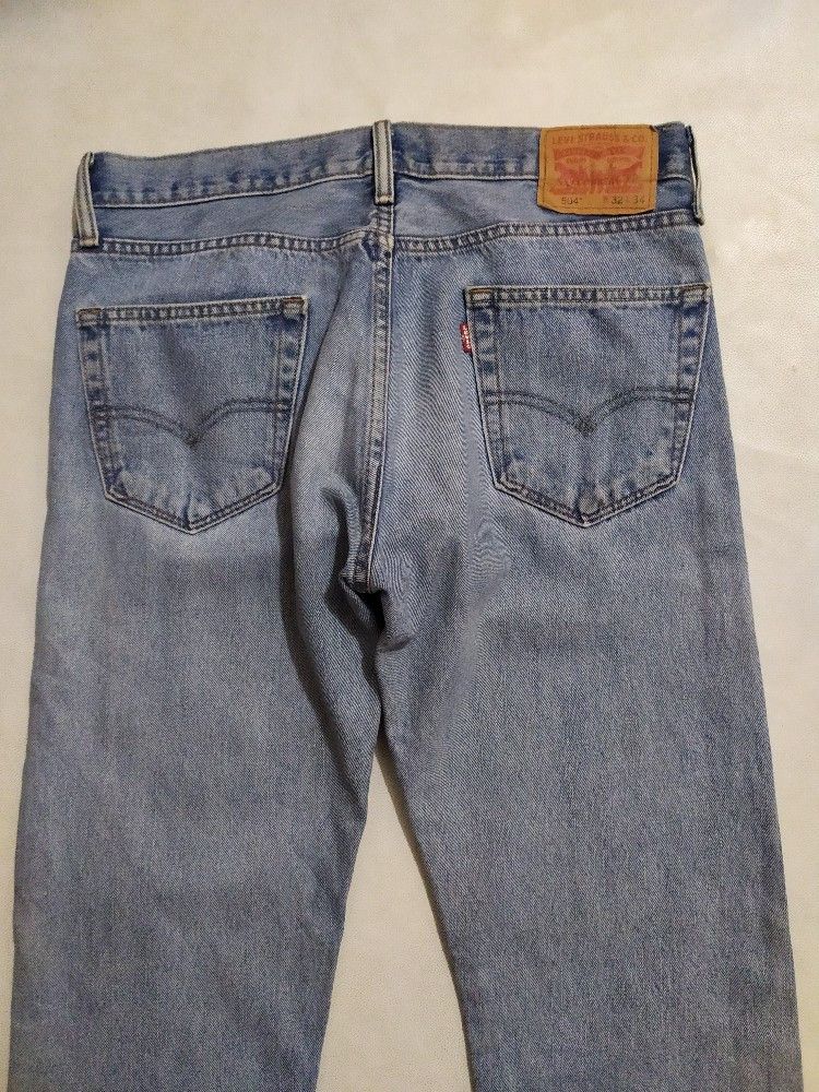 Levi's × Vintage Vintage Levis 504 Stone washed Classic cut denim jeans Size US 32 / EU 48 - 8 Thumbnail