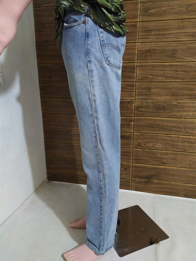 Levi's × Vintage Vintage Levis 504 Stone washed Classic cut denim jeans Size US 32 / EU 48 - 15 Thumbnail