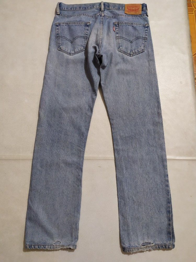 Levi's × Vintage Vintage Levis 504 Stone washed Classic cut denim jeans Size US 32 / EU 48 - 7 Thumbnail