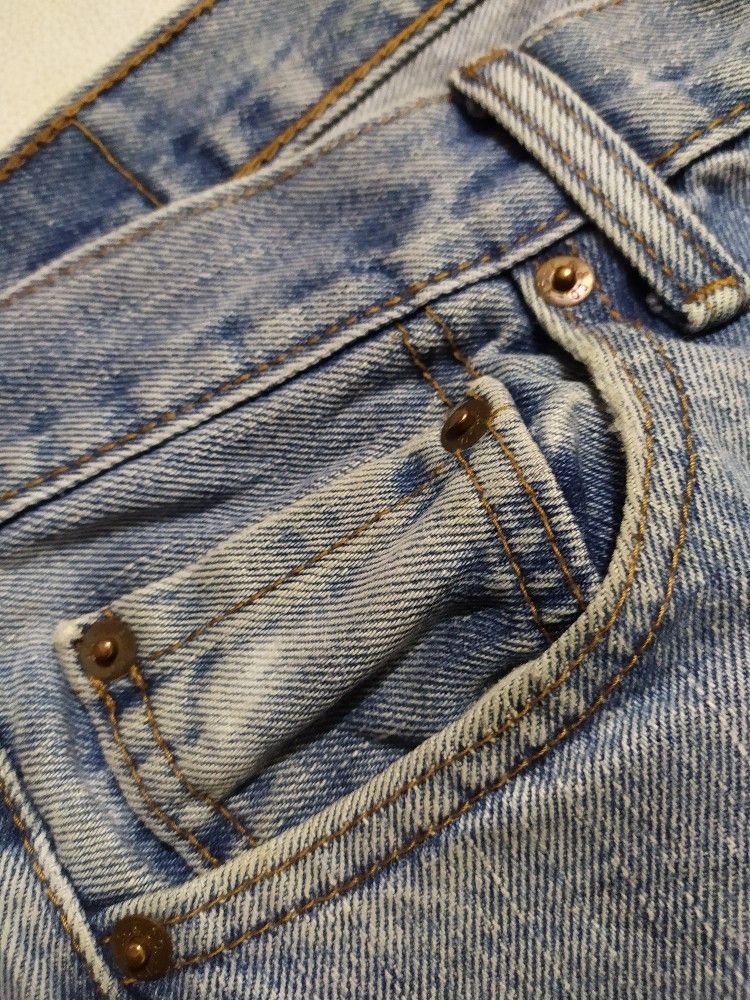 Levi's × Vintage Vintage Levis 504 Stone washed Classic cut denim jeans Size US 32 / EU 48 - 4 Thumbnail