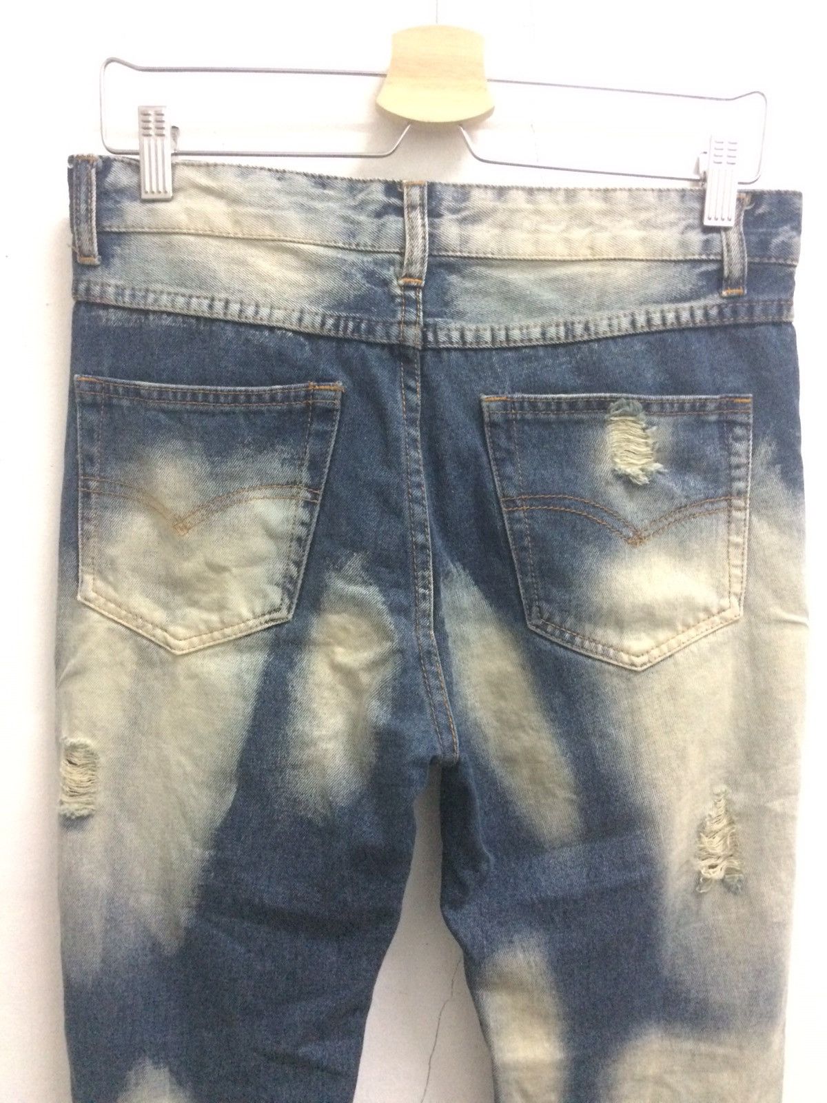 Japanese Brand J+now designer acid wash Jeans Distressed Pant Size US 30 / EU 46 - 8 Thumbnail