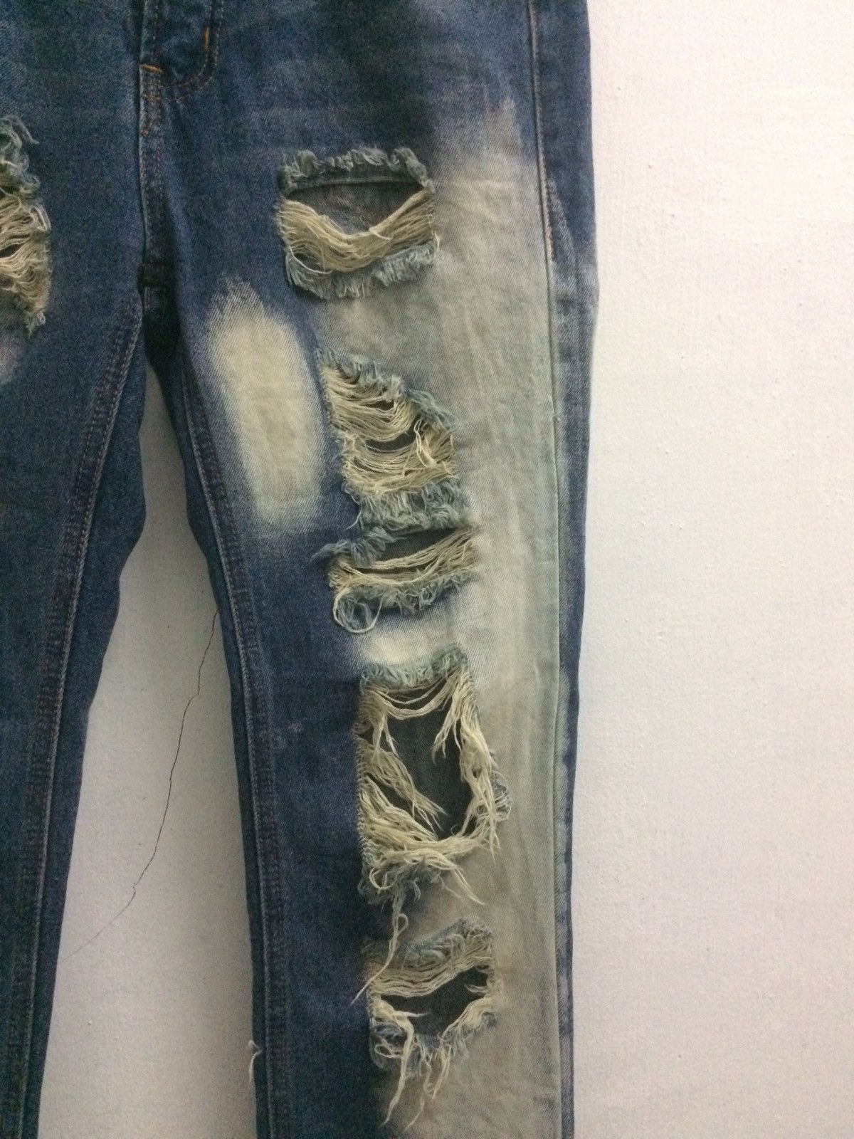 Japanese Brand J+now designer acid wash Jeans Distressed Pant Size US 30 / EU 46 - 4 Thumbnail