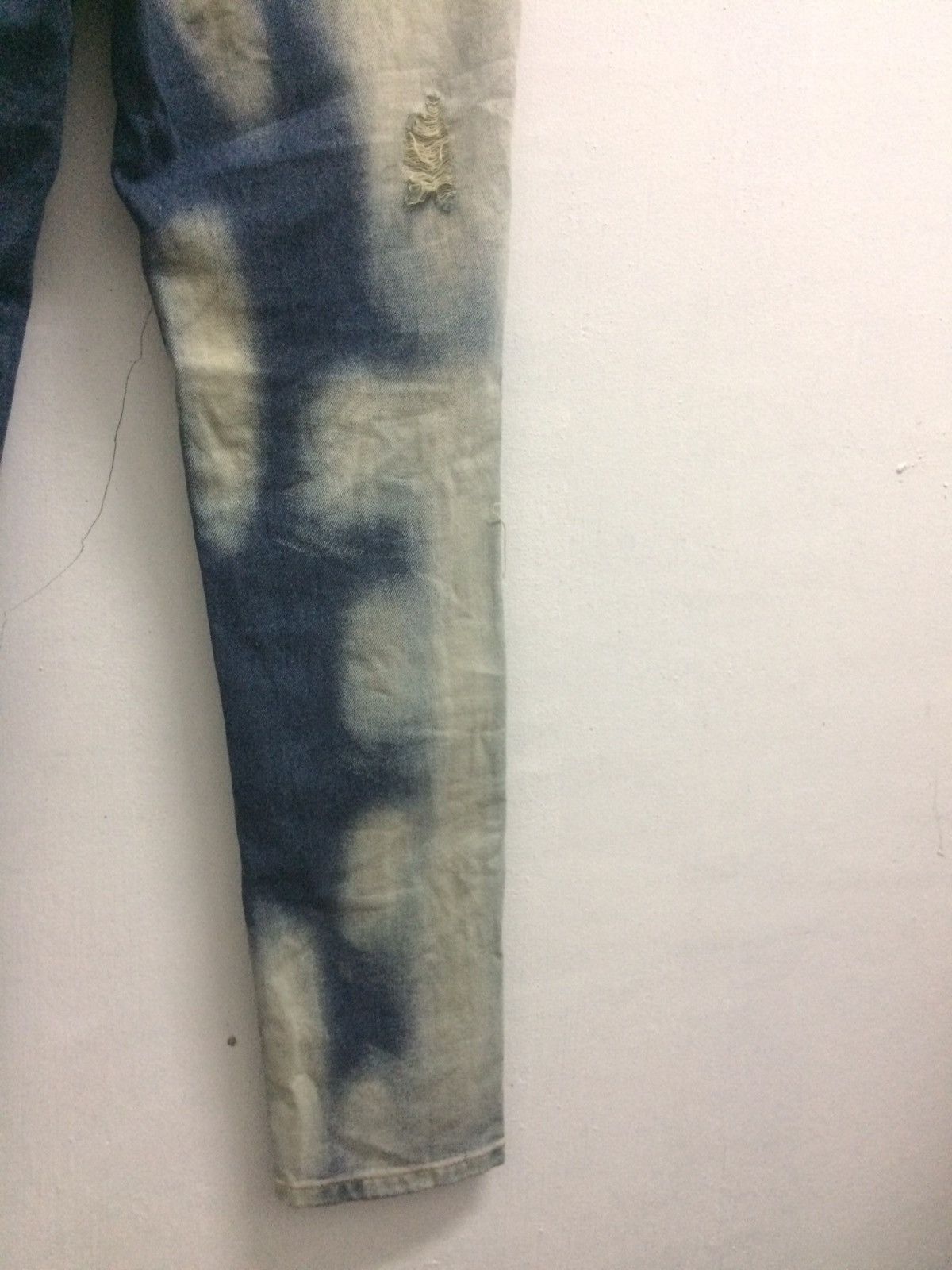 Japanese Brand J+now designer acid wash Jeans Distressed Pant Size US 30 / EU 46 - 9 Thumbnail
