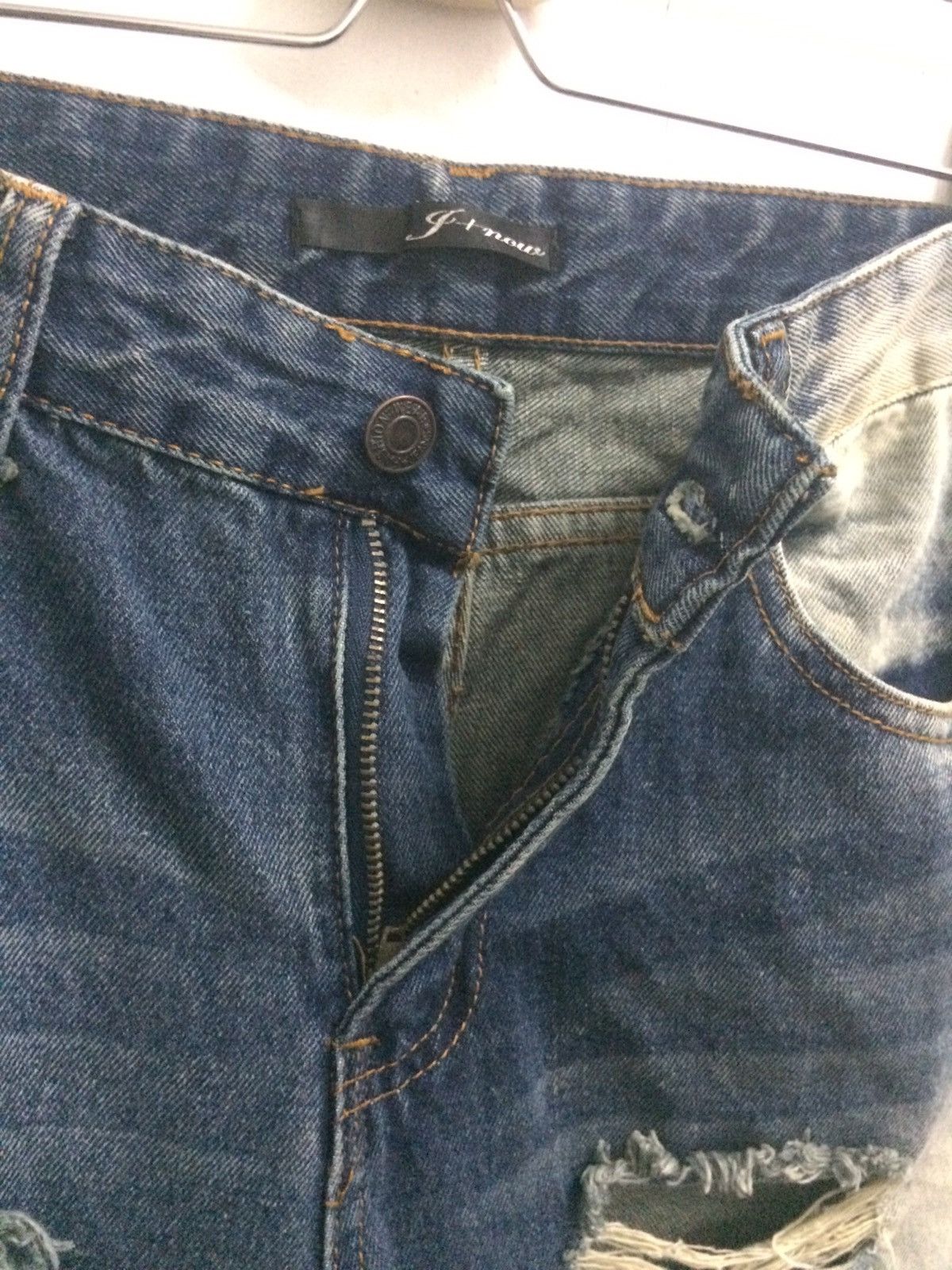 Japanese Brand J+now designer acid wash Jeans Distressed Pant Size US 30 / EU 46 - 6 Thumbnail
