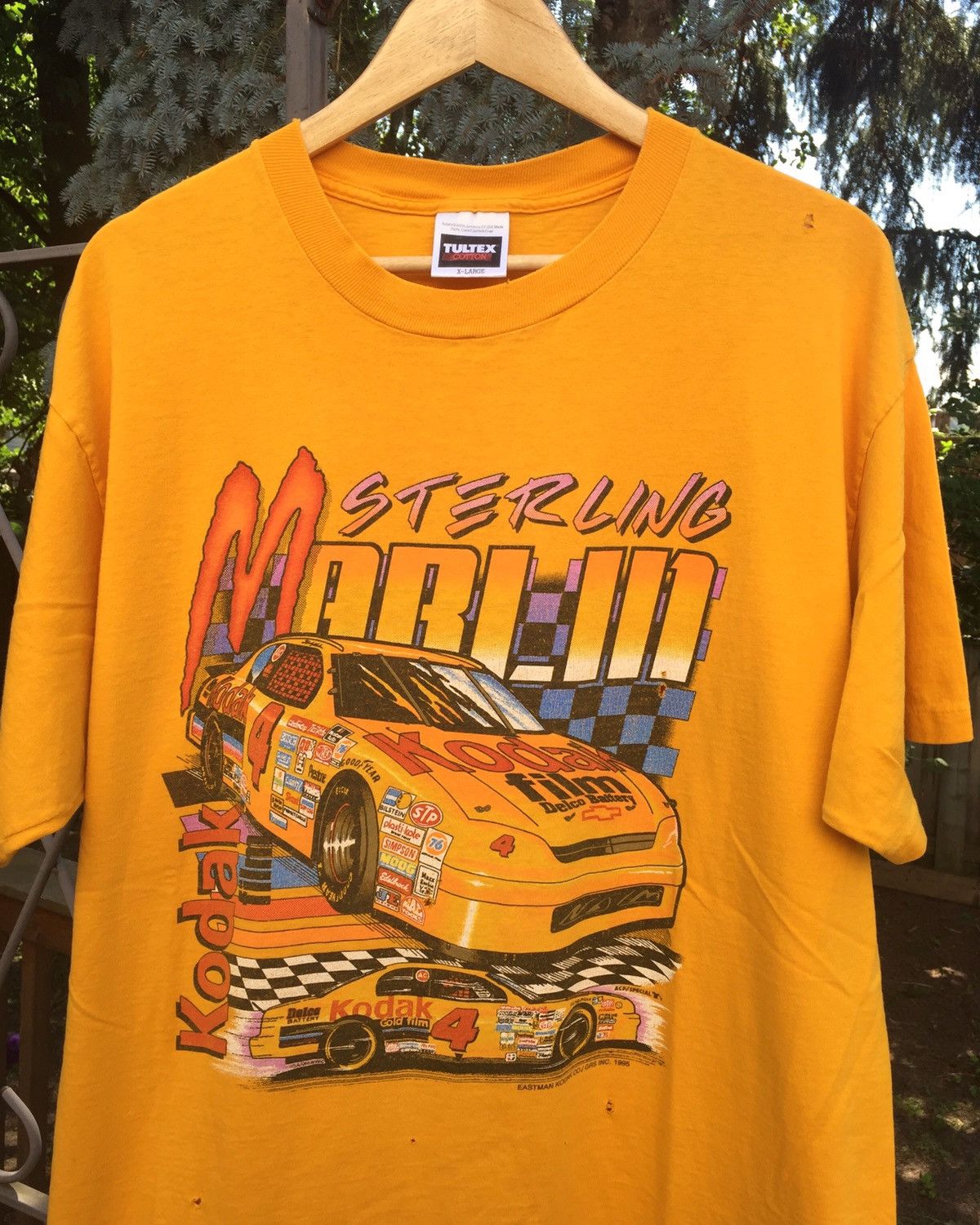 NASCAR × Vintage Vintage 1995 Sterling Marlin Racing Tee Size US XL / EU 56 / 4 - 1 Thumbnail