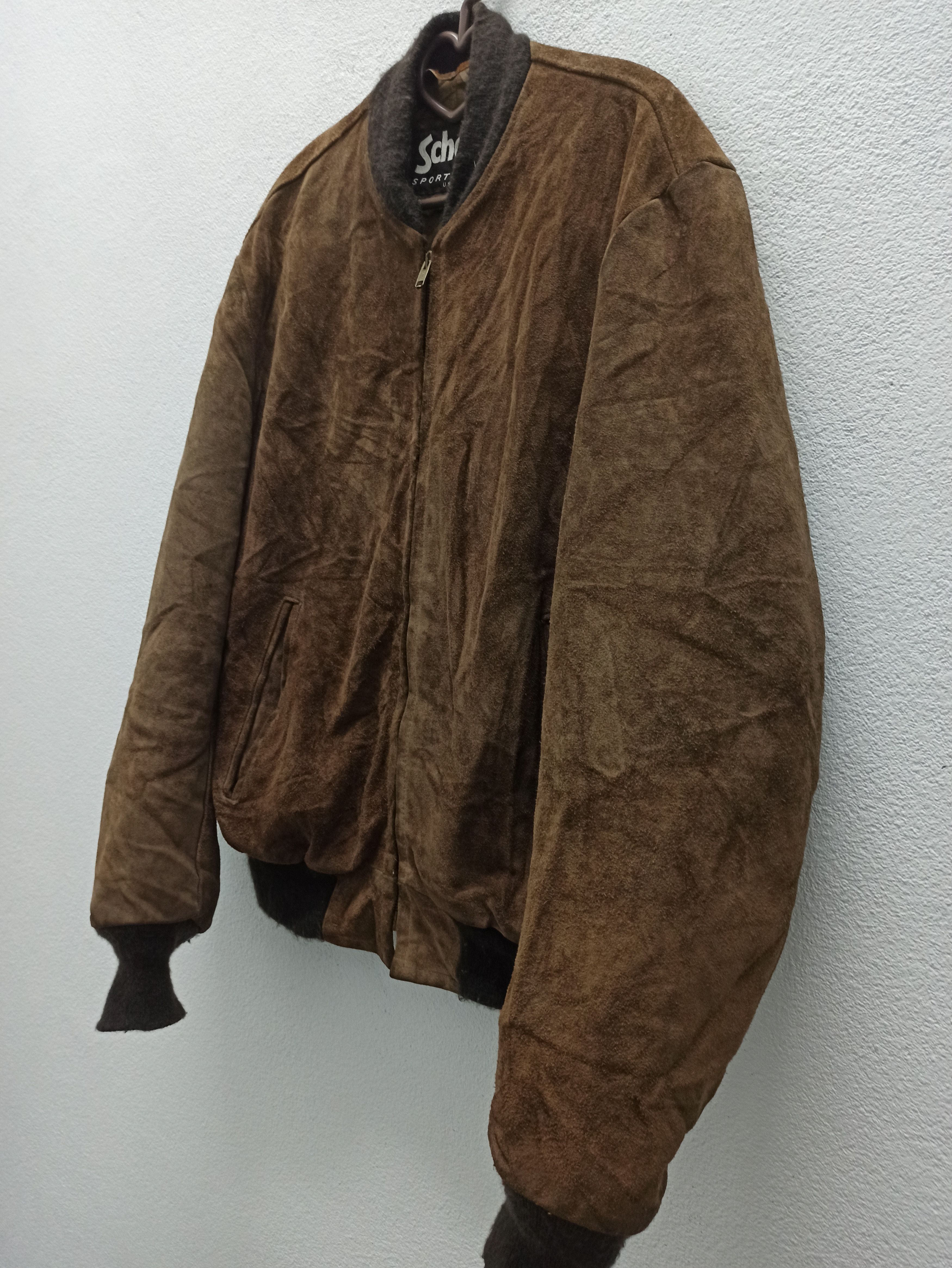 Schott × Vintage Vintage Schott Nyc Sportswear Suede Leather Bomber Jacket Size US L / EU 52-54 / 3 - 4 Thumbnail