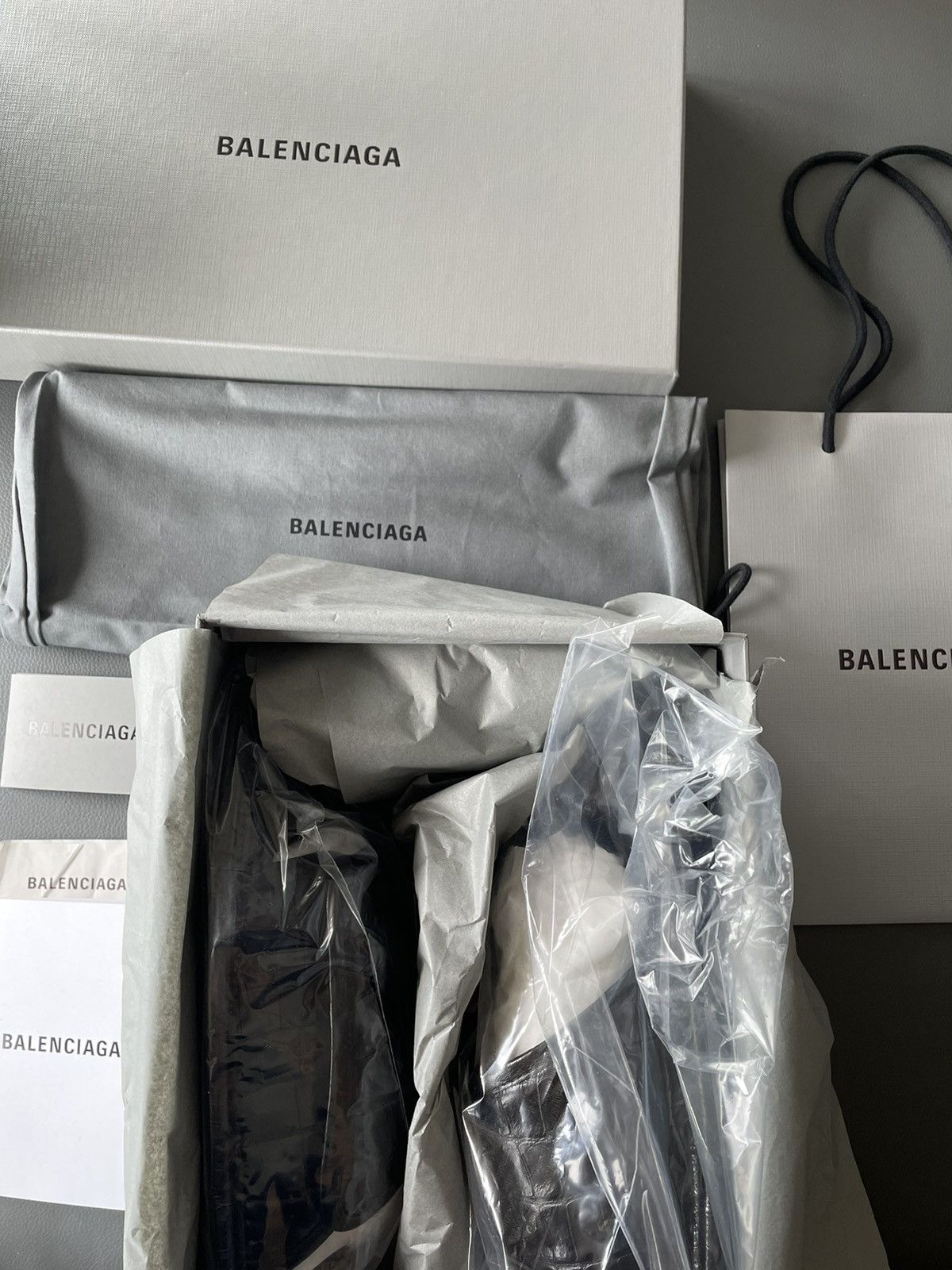 Balenciaga LimitedEdition New Runway Croc Embossed Leather Slides Shoes Size US 10 / EU 43 - 9 Thumbnail