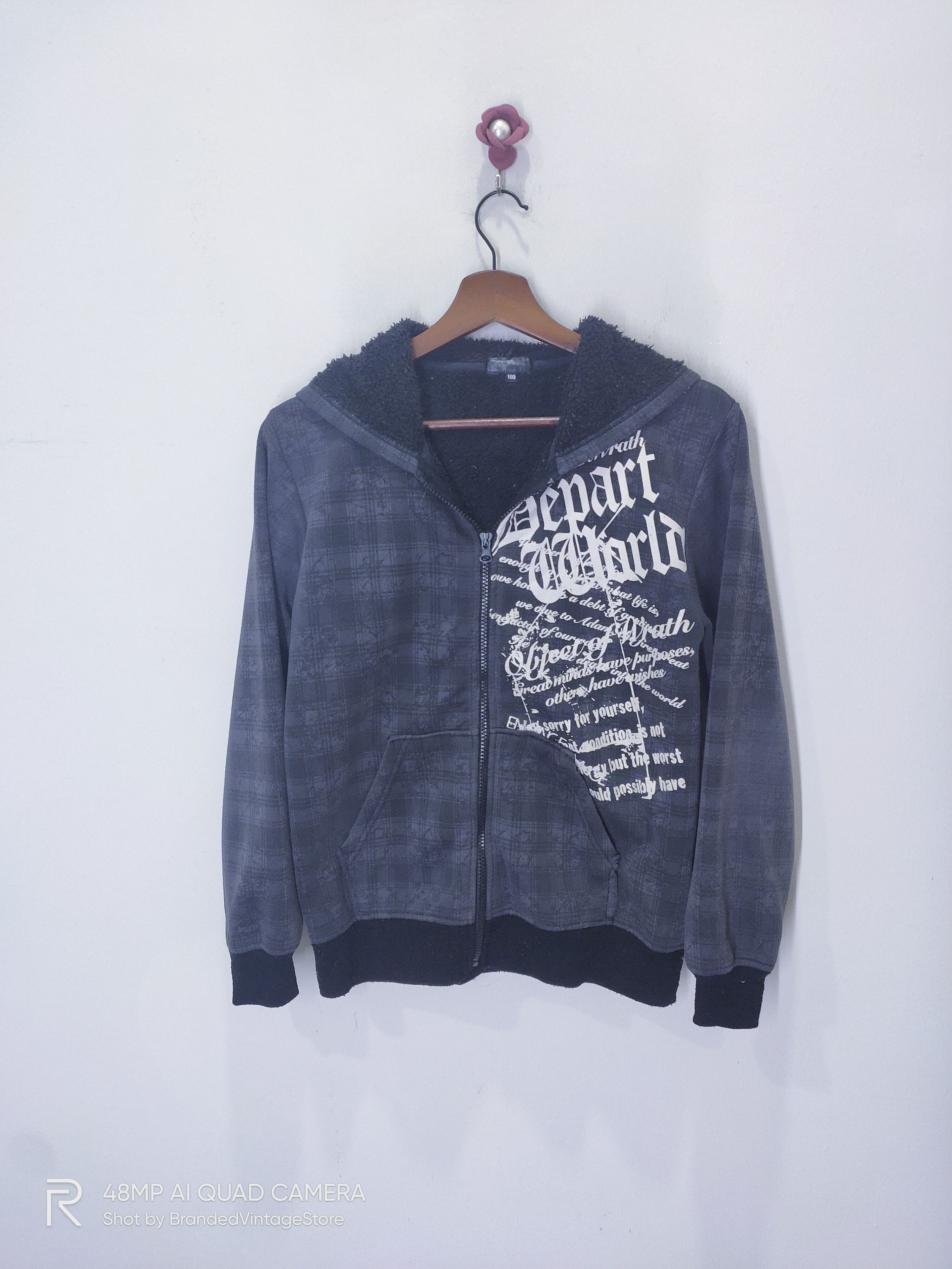 Japanese Brand BEAUMERE Lightning Bolt Fullprinted Sweater Hoodie Jacket Size US M / EU 48-50 / 2 - 2 Thumbnail