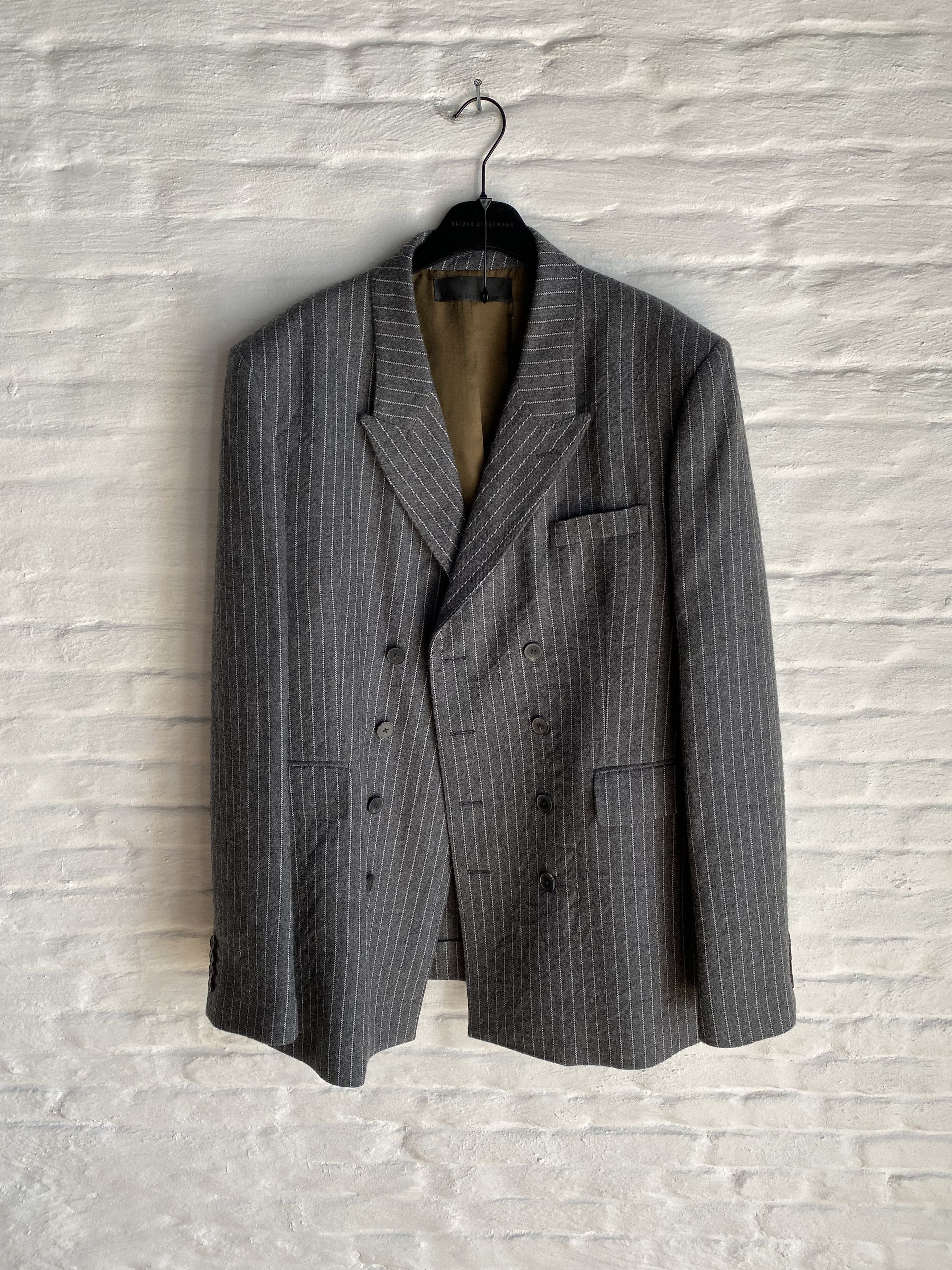 Haider Ackermann HA Wool Stripe Double breasted Blazer Size 52 Size US L / EU 52-54 / 3 - 1 Thumbnail