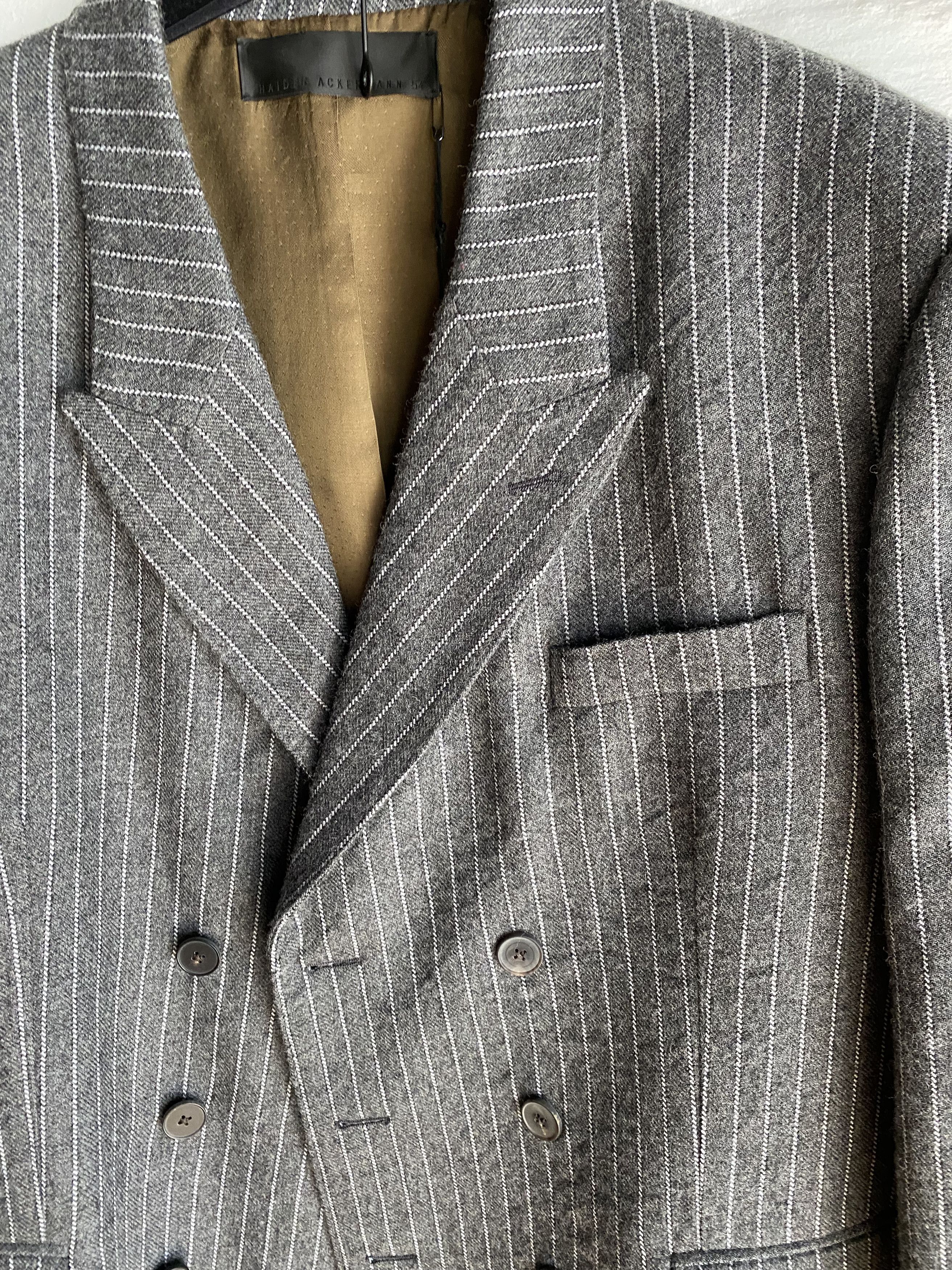 Haider Ackermann HA Wool Stripe Double breasted Blazer Size 52 Size US L / EU 52-54 / 3 - 3 Thumbnail