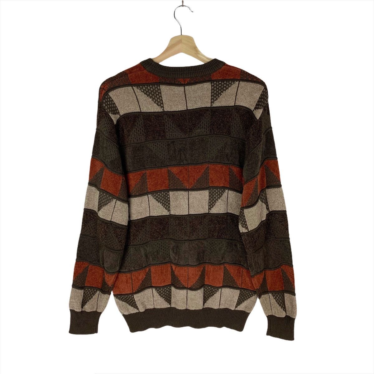 Valentino × Vintage Gianni Valentino Check Tartan Patchwork Knit Sweater Size US L / EU 52-54 / 3 - 4 Thumbnail