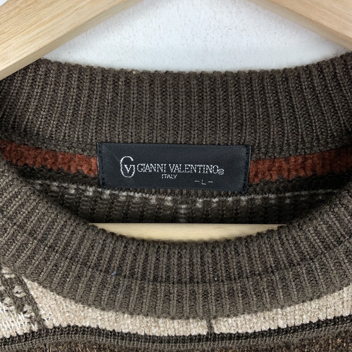 Valentino × Vintage Gianni Valentino Check Tartan Patchwork Knit Sweater Size US L / EU 52-54 / 3 - 6 Thumbnail