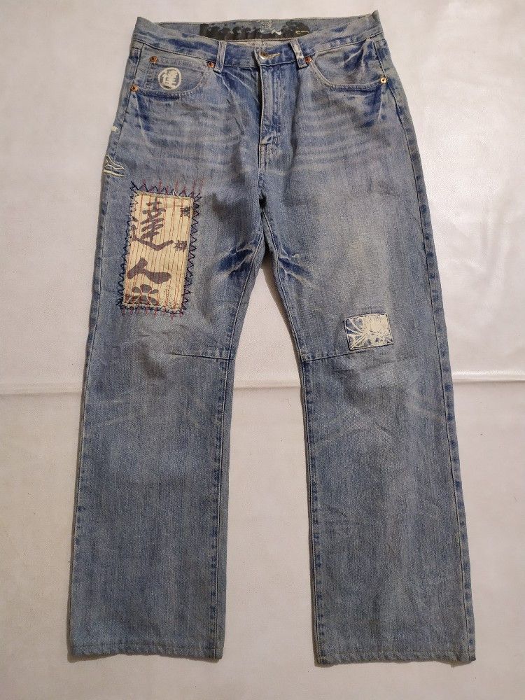 image of Big Train Japan Patchwork Denim in Blue Jean, Men's (Size 31)