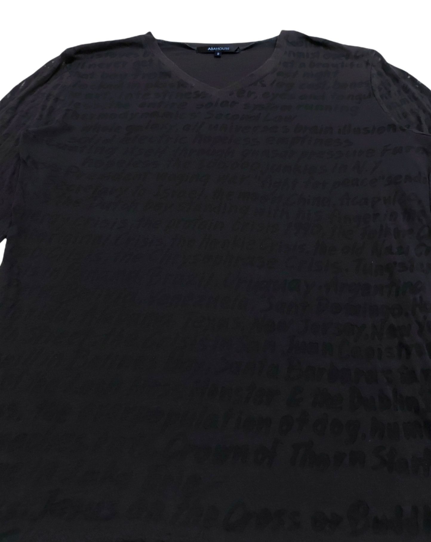 ABAHOUSE × Designer × Japanese Brand RARE! ABAHOUSE JAPAN MESH "POETIC" WRITING Size US M / EU 48-50 / 2 - 5 Thumbnail