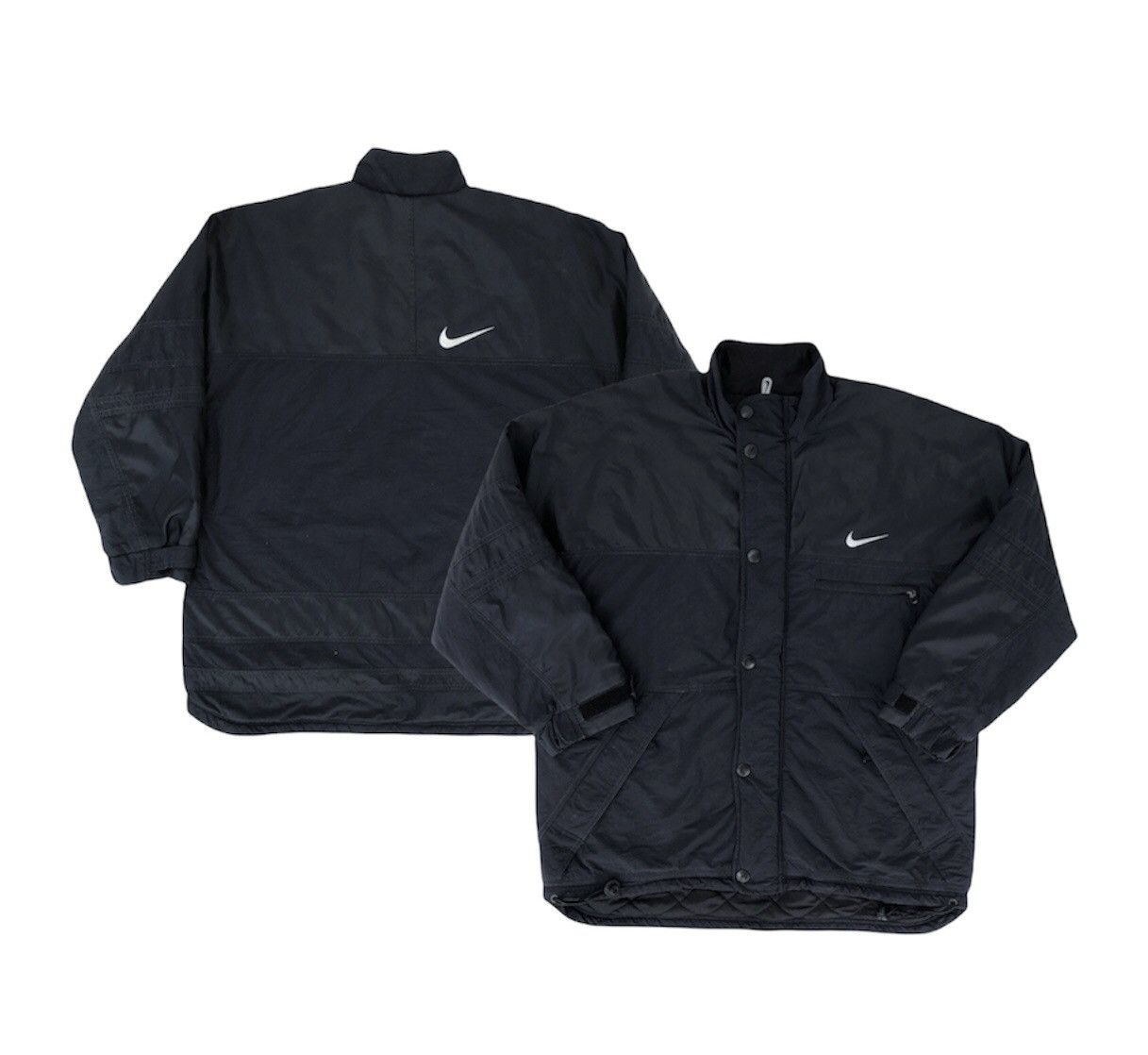 Nike Vintage 90s Nike Quilted Lined Jacket Size US L / EU 52-54 / 3 - 2 Thumbnail